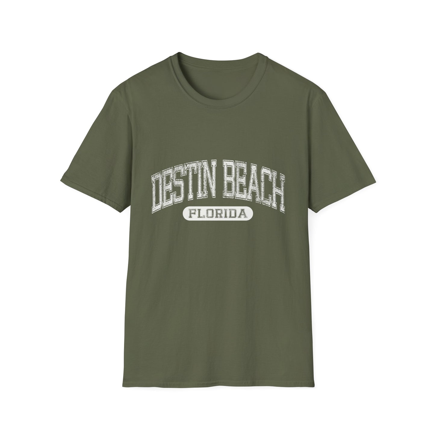 Destin Beach Tee Florida - Distressed Text Varsity Letters Official Tee