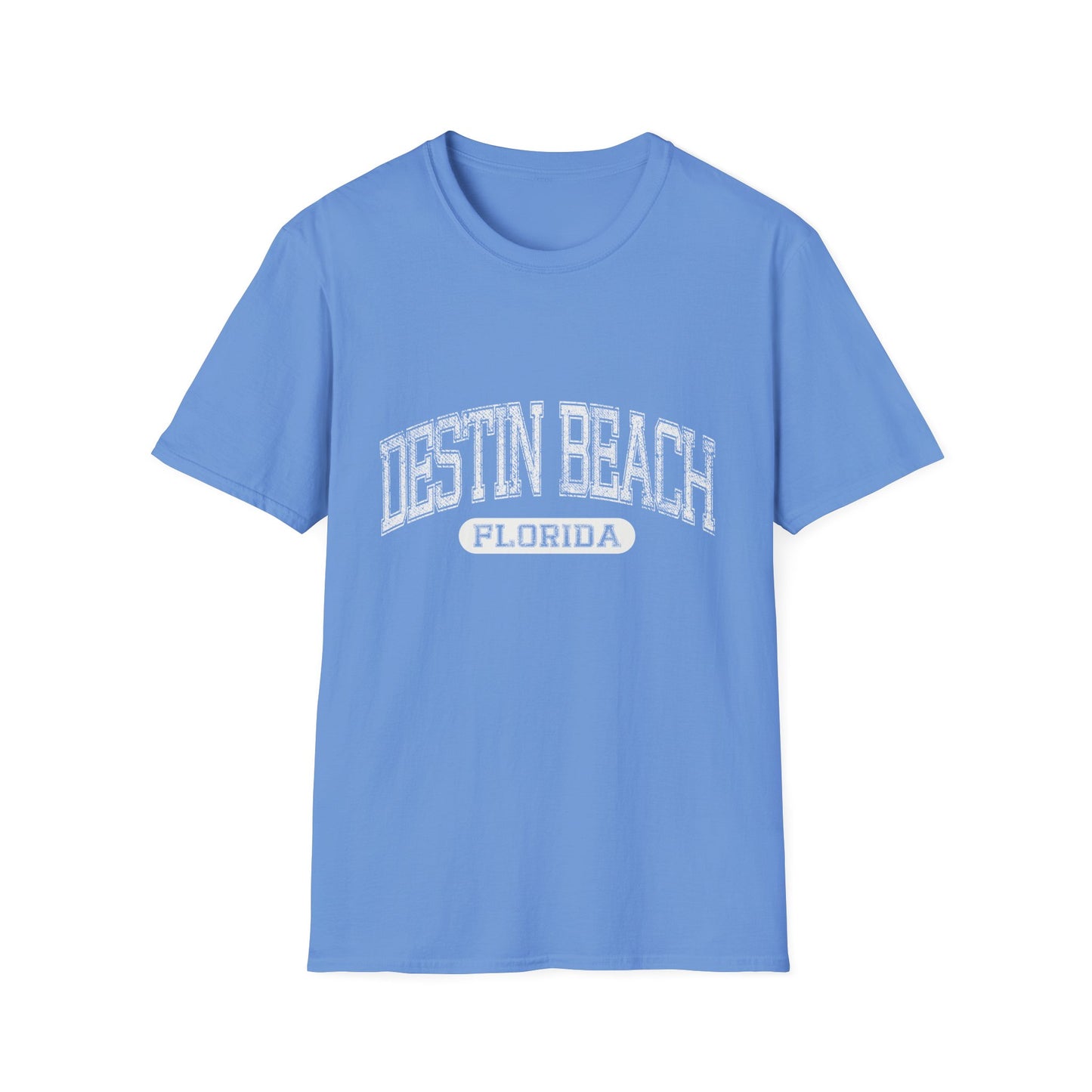 Destin Beach Tee Florida - Distressed Text Varsity Letters Official Tee