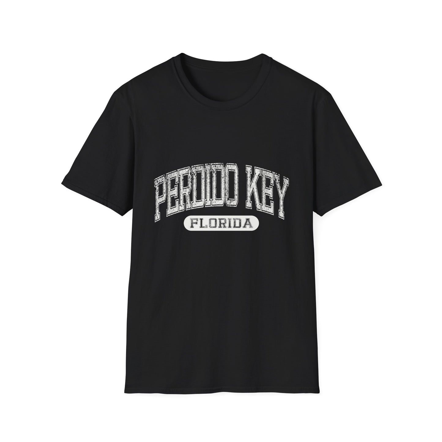 Perdido Key Beach Tshirt Florida - Varsity Letters Bold Text Official Beach Tee