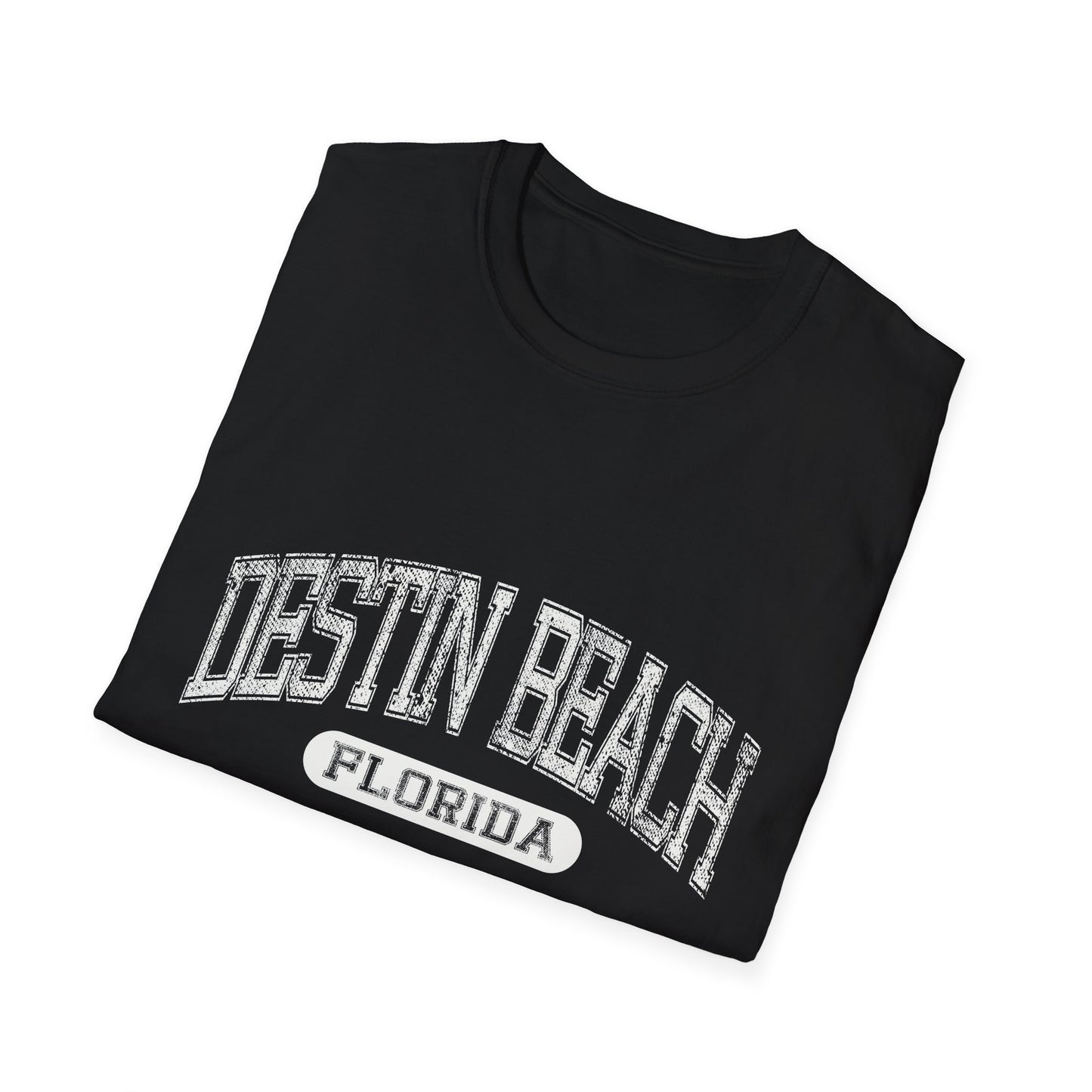 Destin Beach Tee Florida - Distressed Text Varsity Letters Official Tee