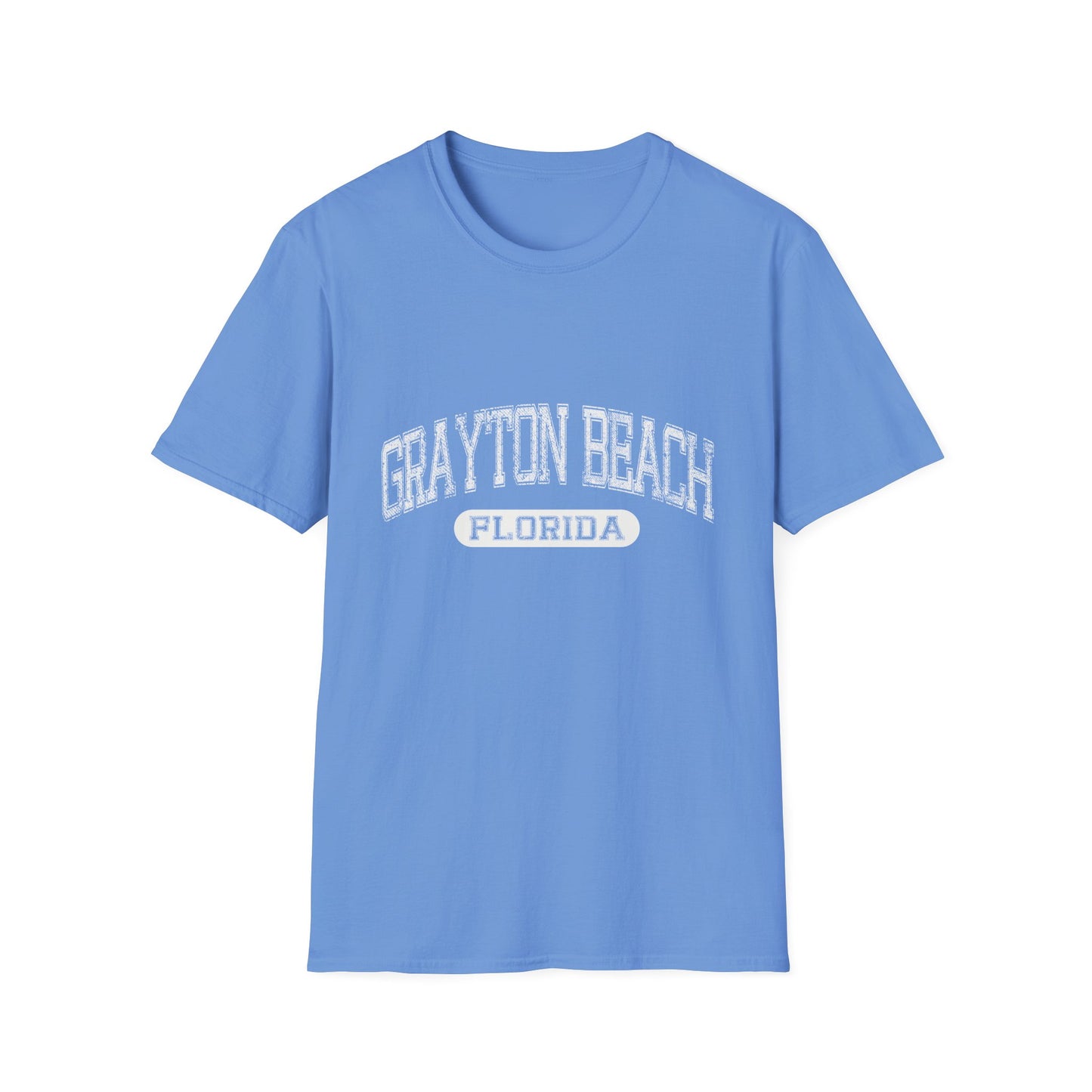 Grayton Beach Tee Florida - Distressed Text College Font Bold Letters Official