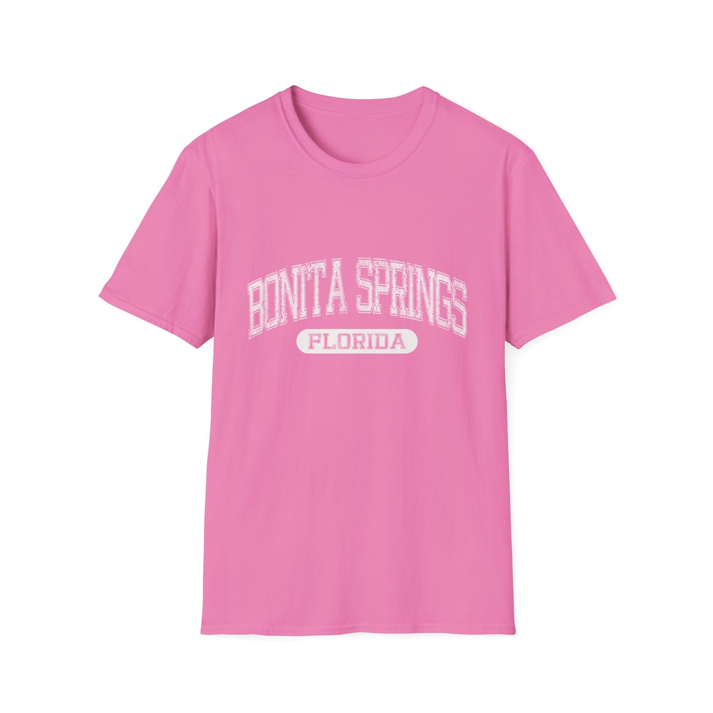 Bonita Springs Tee Florida - Official Tee Bold Letters Beach Tee Distressed