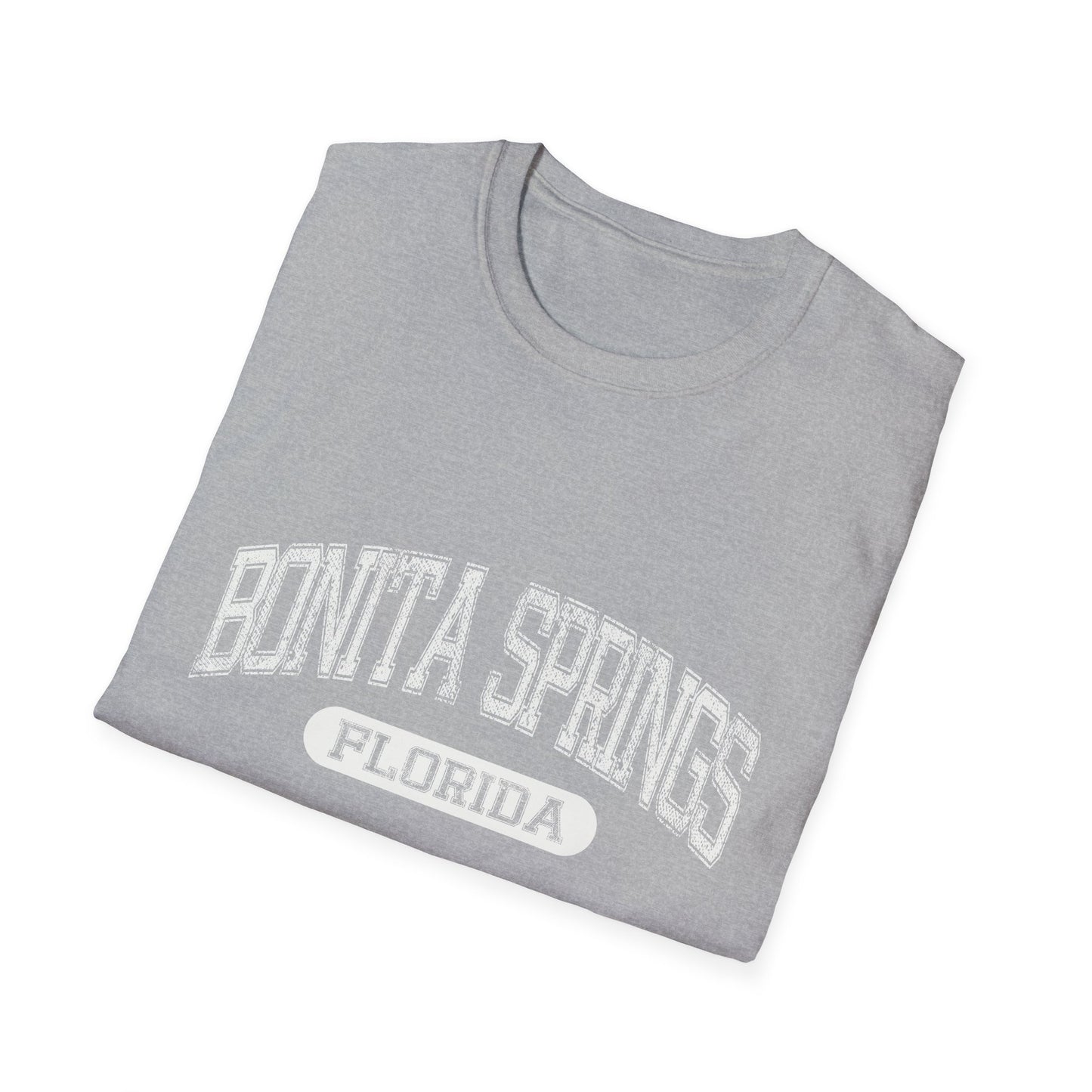 Bonita Springs Tee Florida - Official Tee Bold Letters Beach Tee Distressed