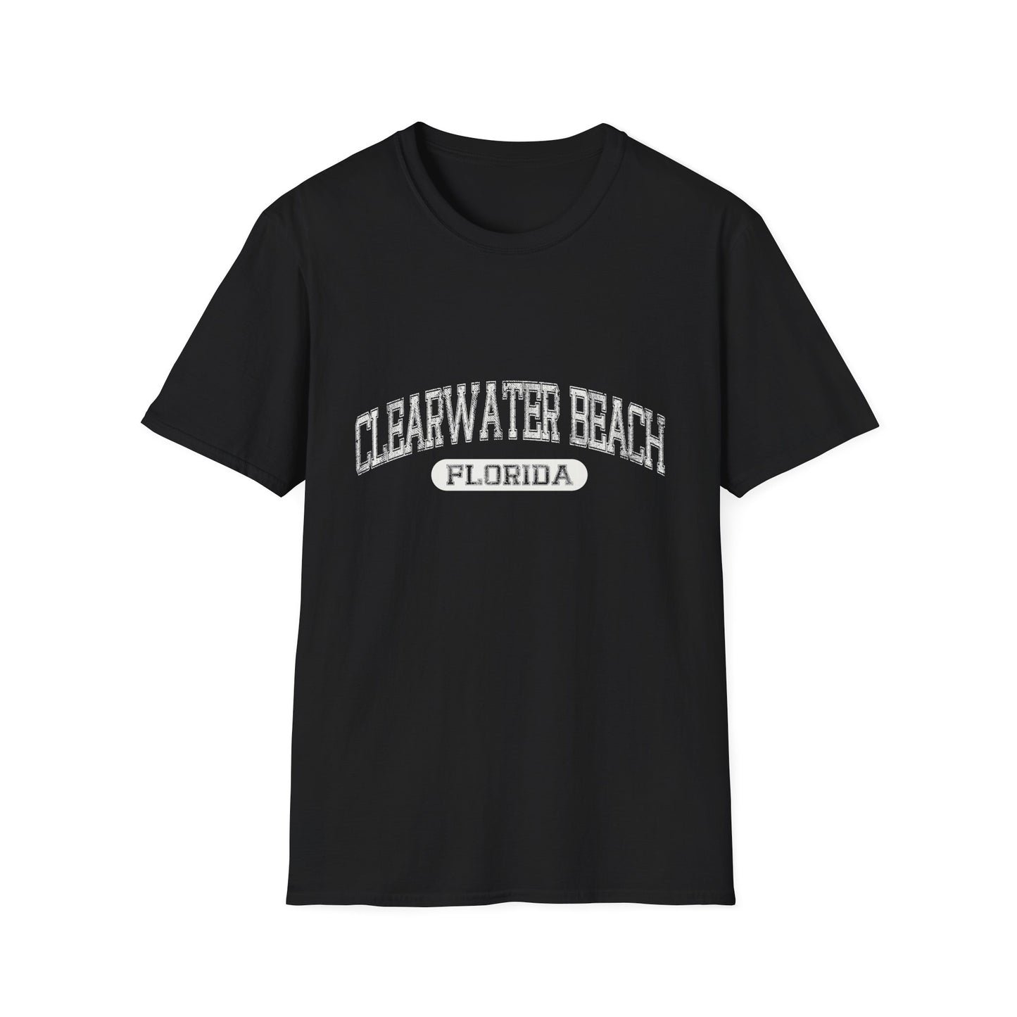 Clearwater Beach Tee Florida - Distressed Text Varsity Letters Official Tee