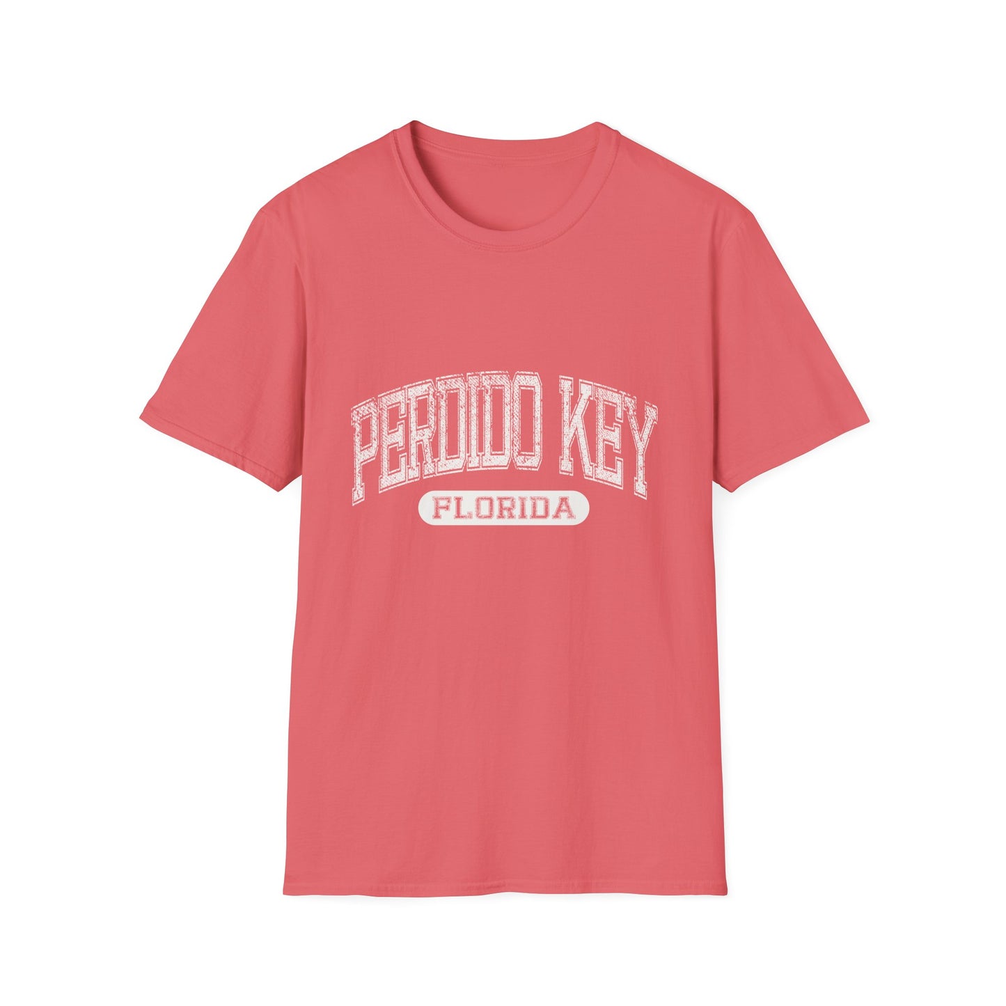 Perdido Key Beach Tshirt Florida - Varsity Letters Bold Text Official Beach Tee