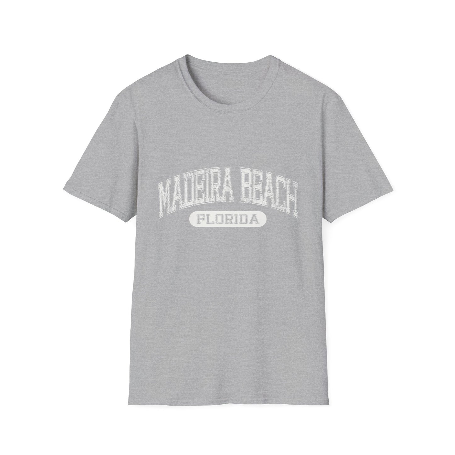 Madeira Beach Tshirt Florida - Bold Letters Beach Tee Curved Text Official Tee