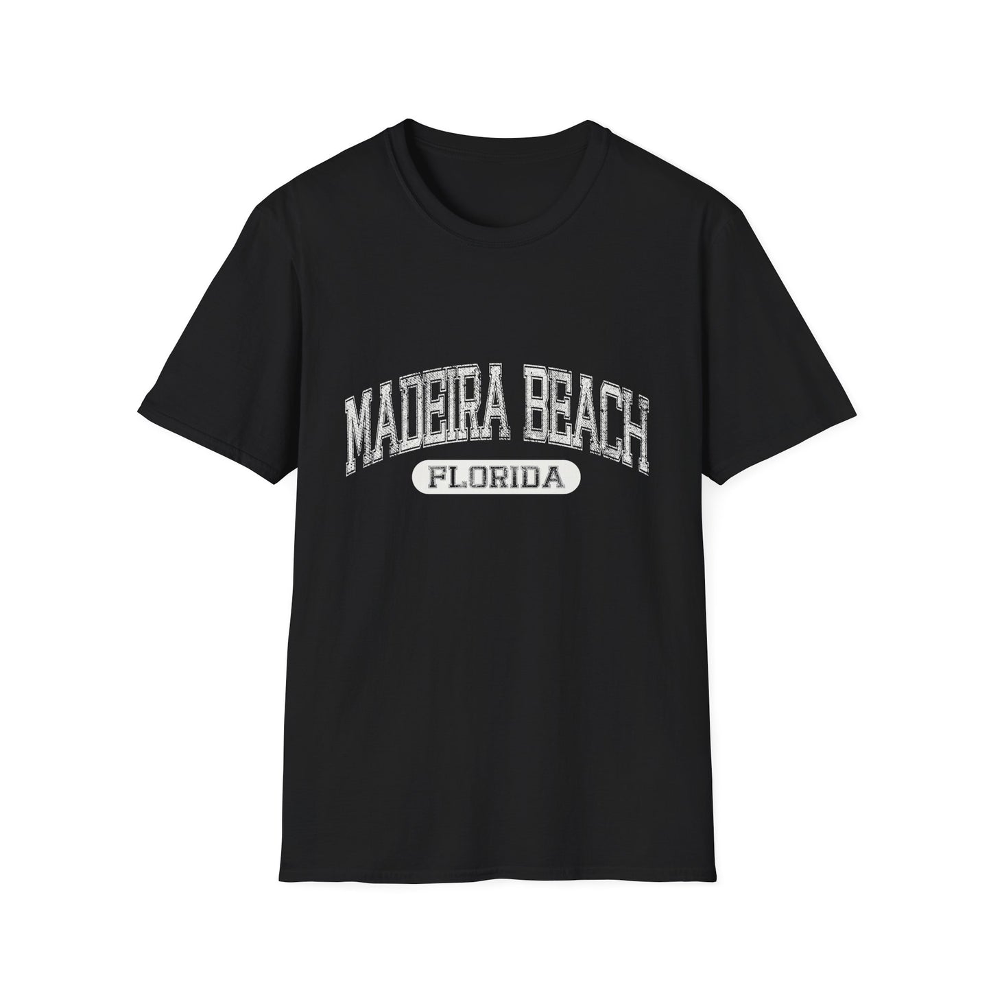 Madeira Beach Tshirt Florida - Bold Letters Beach Tee Curved Text Official Tee