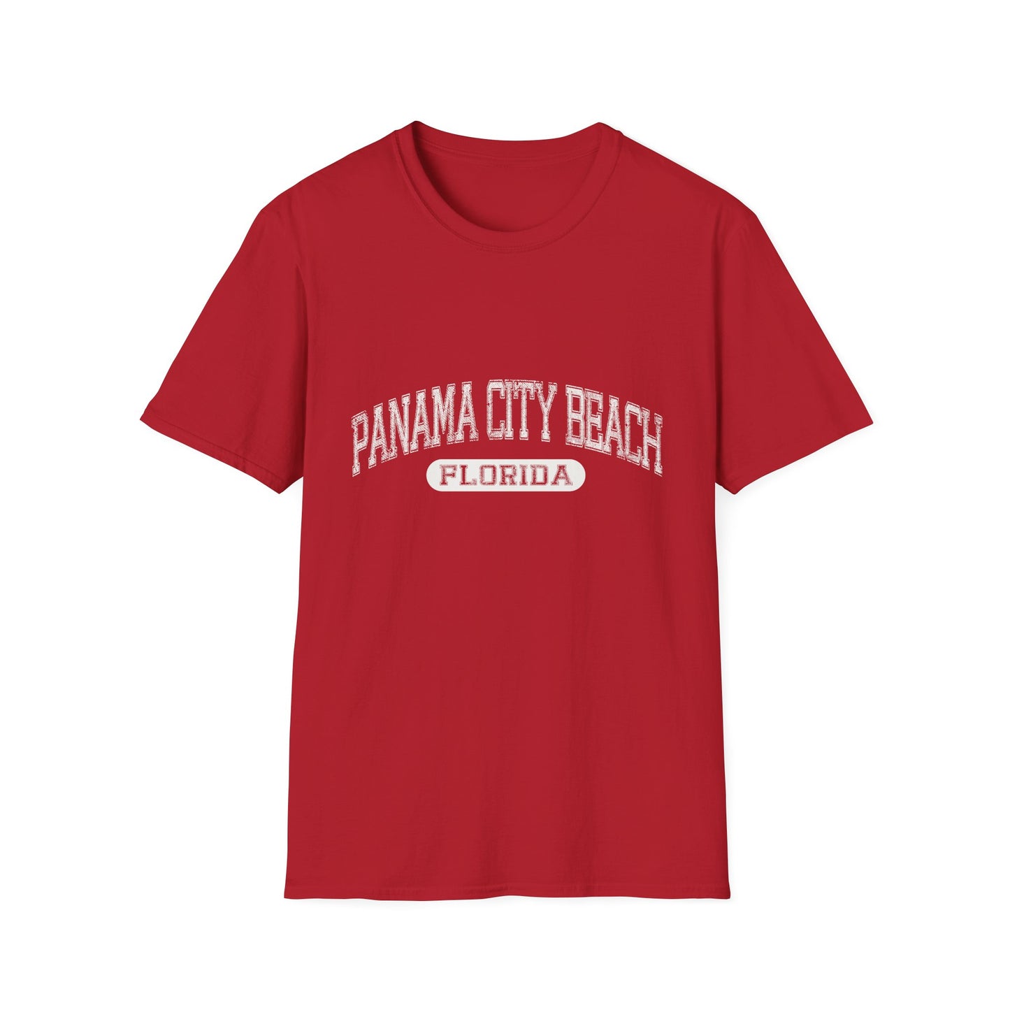 Panama City Beach Tshirt Florida - Varsity Letters Bold Text Official Beach Tee