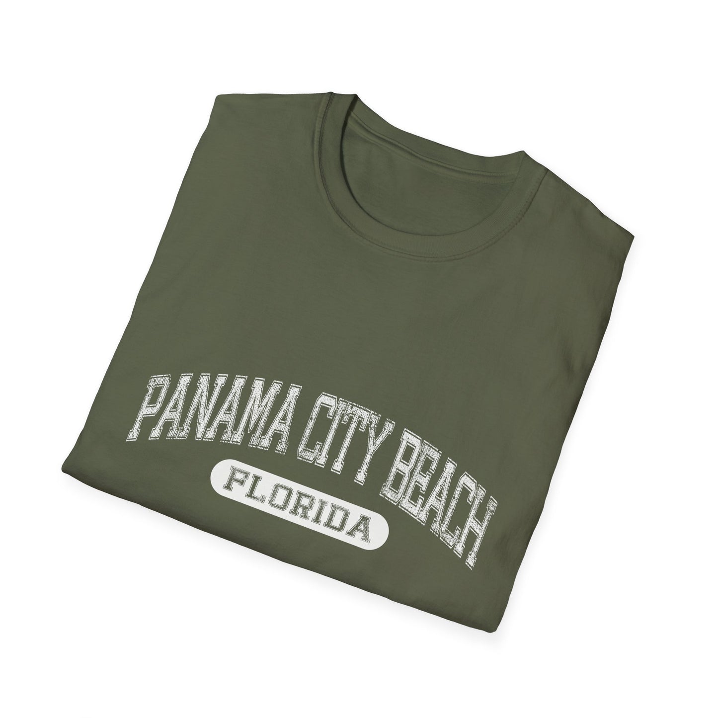 Panama City Beach Tshirt Florida - Varsity Letters Bold Text Official Beach Tee