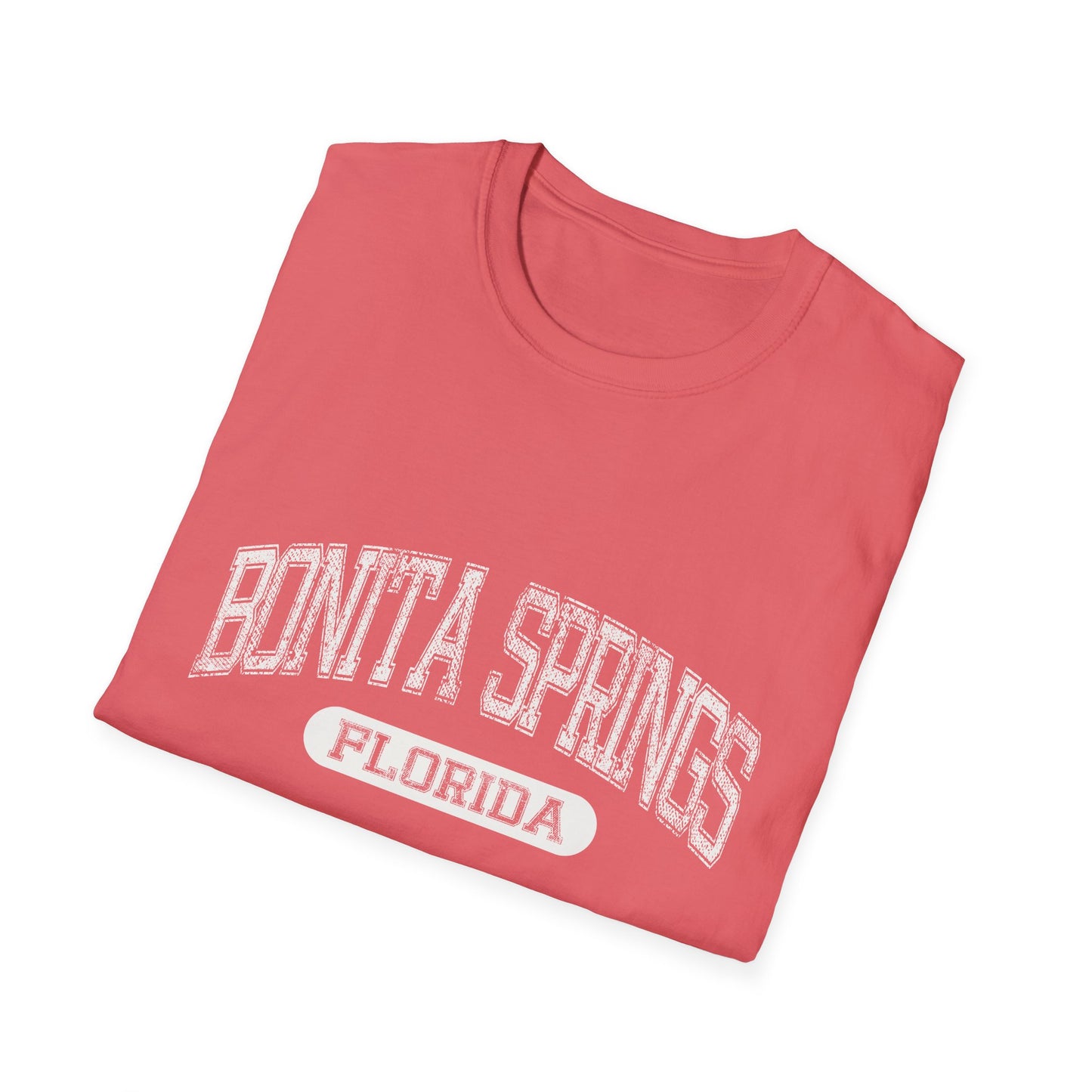 Bonita Springs Tee Florida - Official Tee Bold Letters Beach Tee Distressed