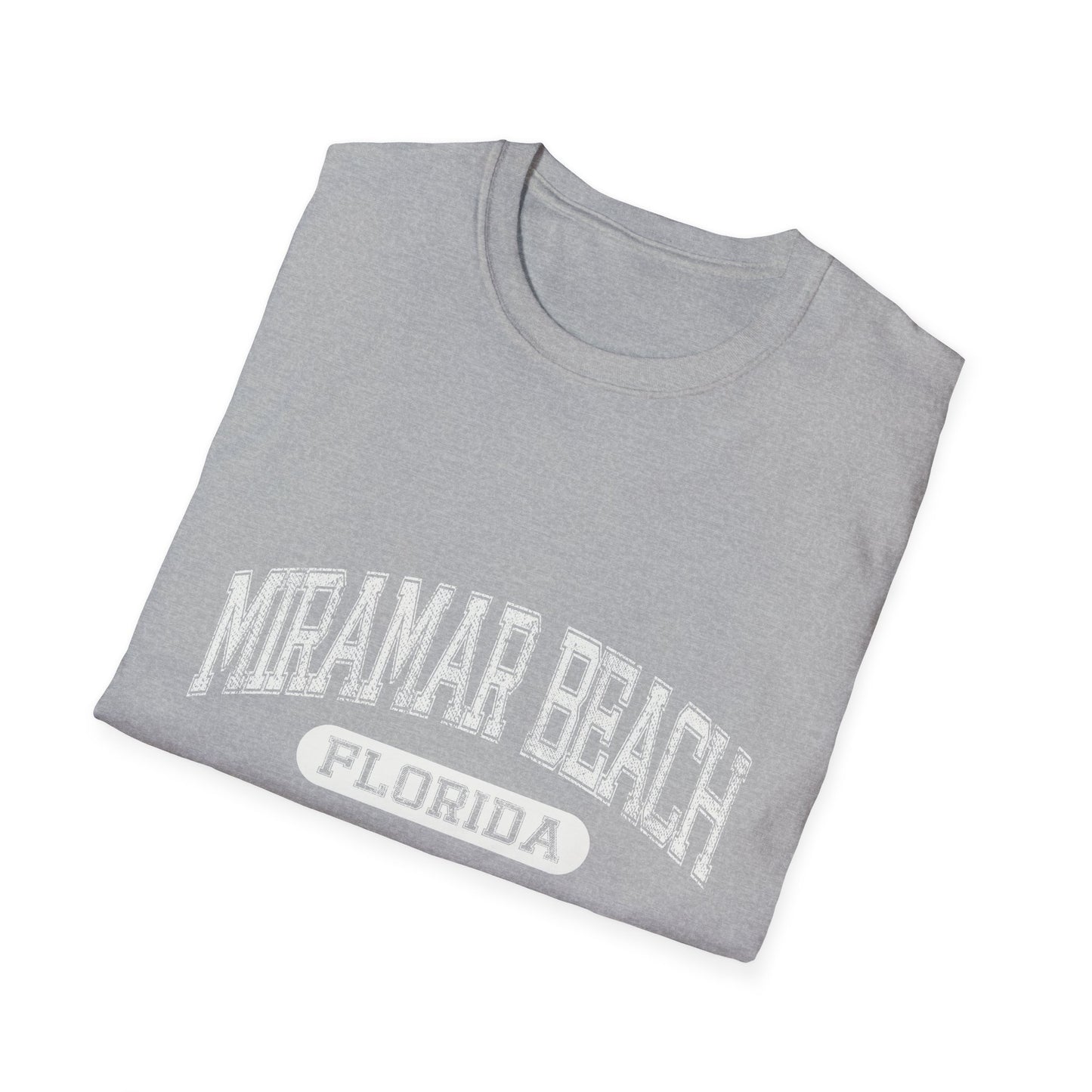 Miramar Beach Tee Florida - Varsity Letters Bold Text Official Beach Tee