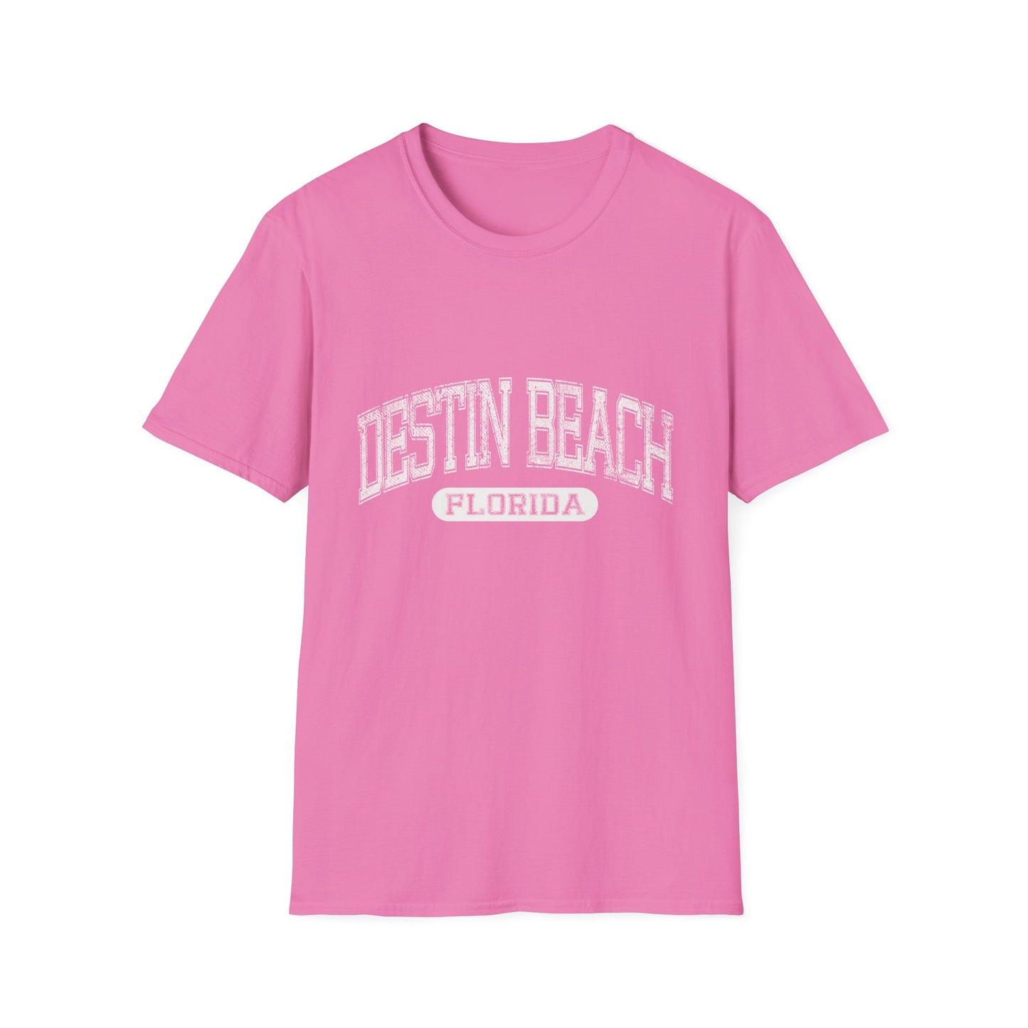 Destin Beach Tee Florida - Distressed Text Varsity Letters Official Tee