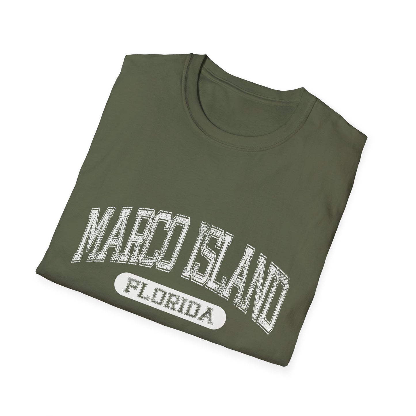 Marco Island Tshirt Florida - Varsity Letters Bold Text Official Beach Tee