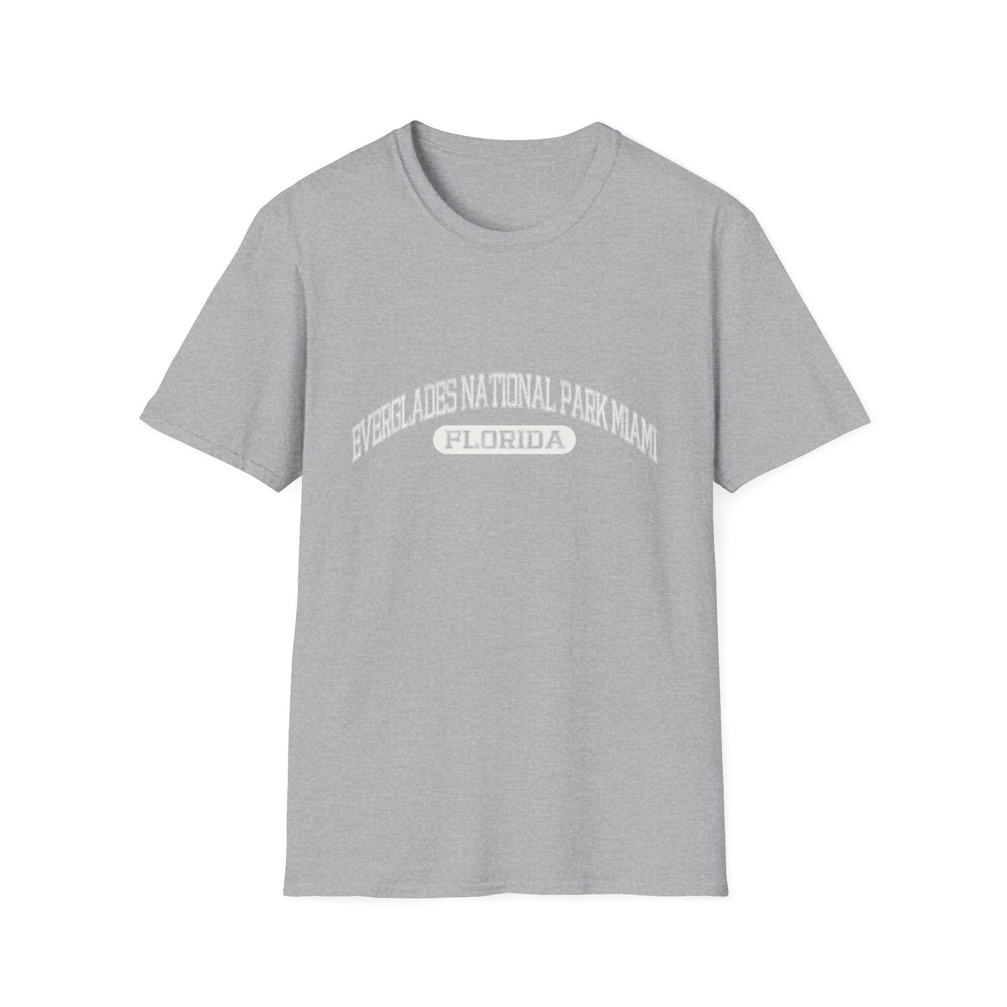 Everglades National Park Miami Florida Tee - Curved Text Bold Letters