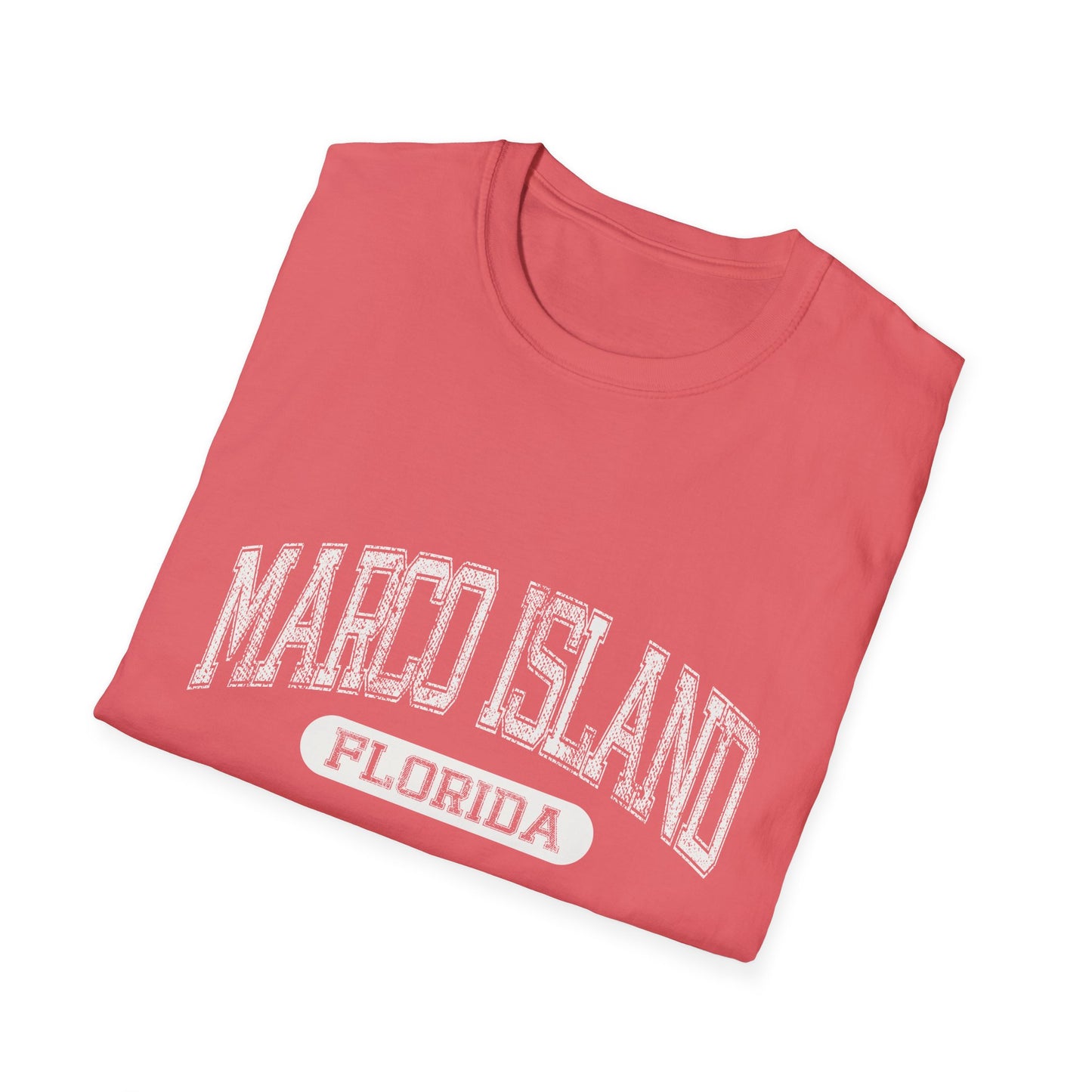 Marco Island Tshirt Florida - Varsity Letters Bold Text Official Beach Tee