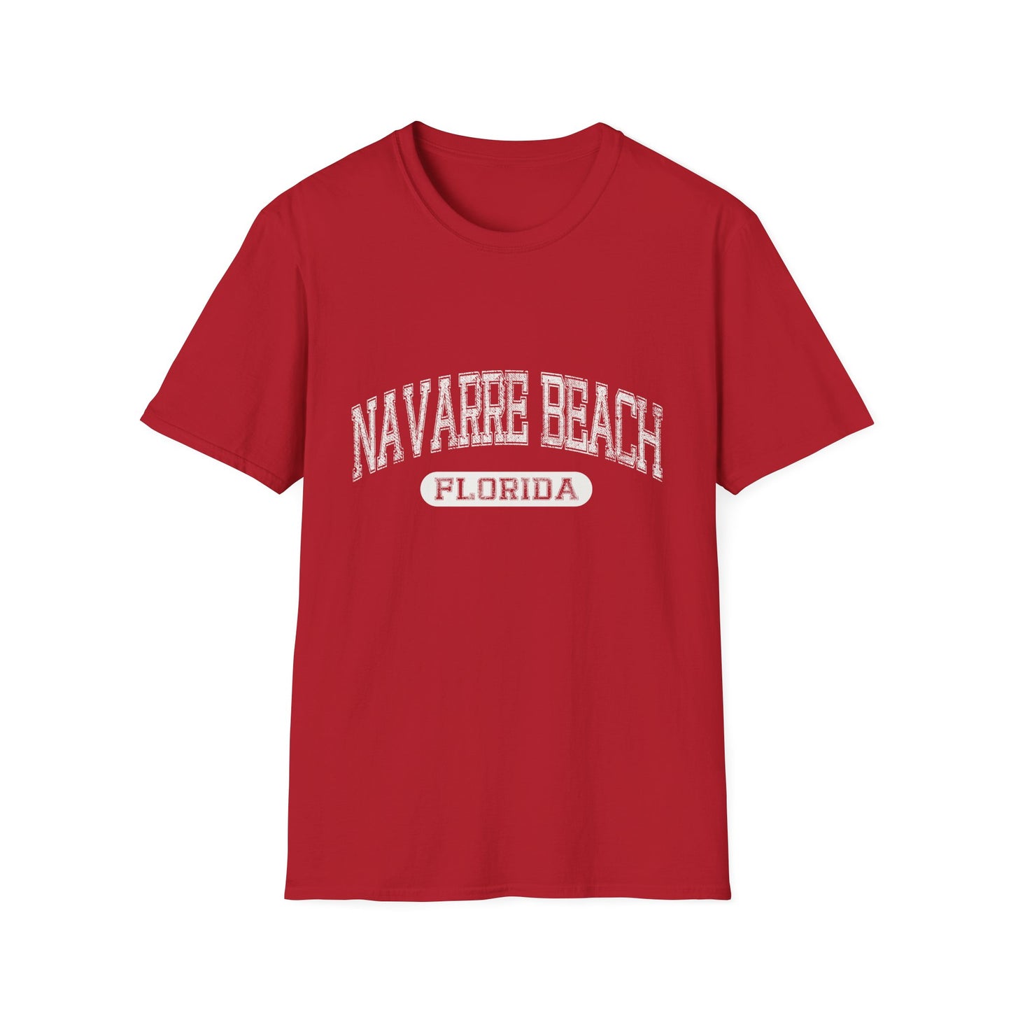 Navarre Beach Tshirt Florida - Official Tee Bold Letters Beach Tee Distressed