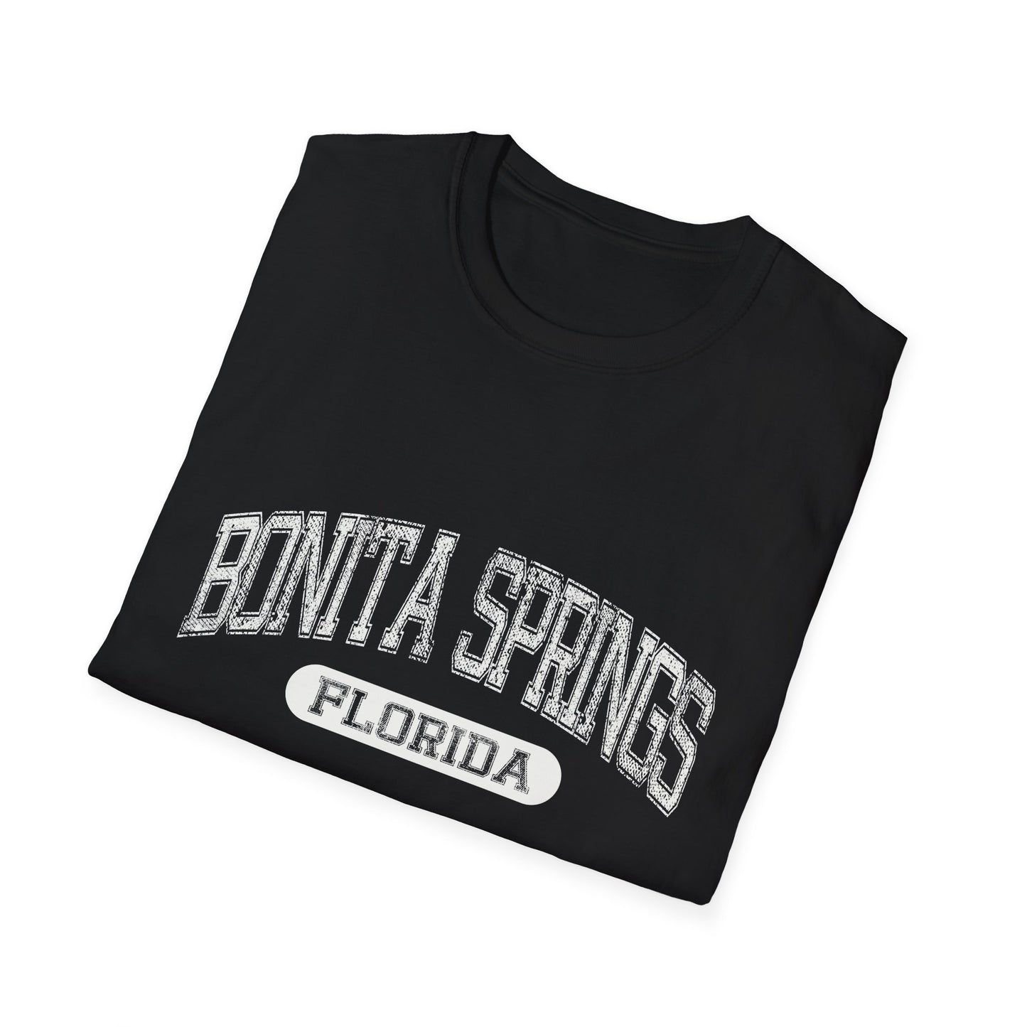 Bonita Springs Tee Florida - Official Tee Bold Letters Beach Tee Distressed