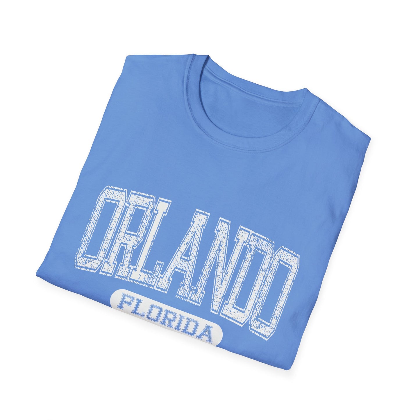 Orlando Tee Florida - Distressed Text College Font Bold Letters Official Tee