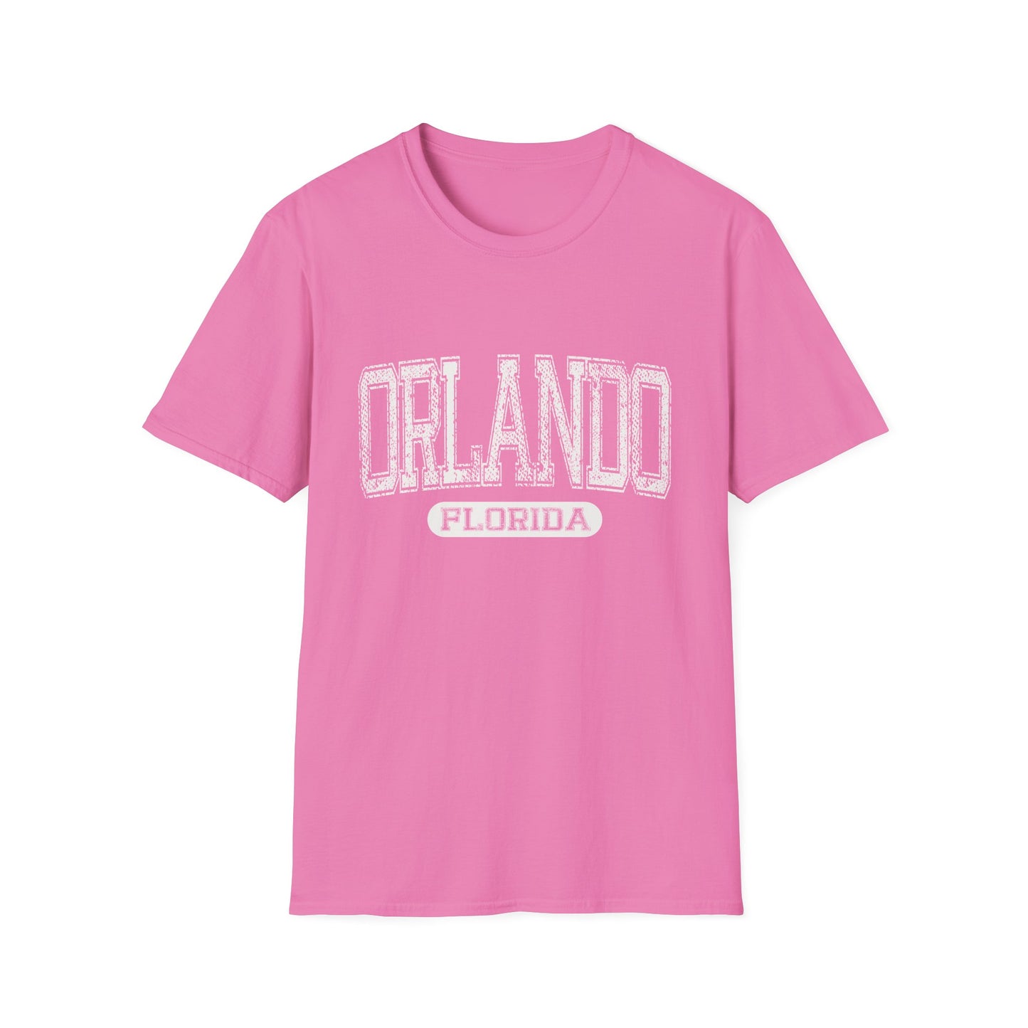 Orlando Tee Florida - Distressed Text College Font Bold Letters Official Tee