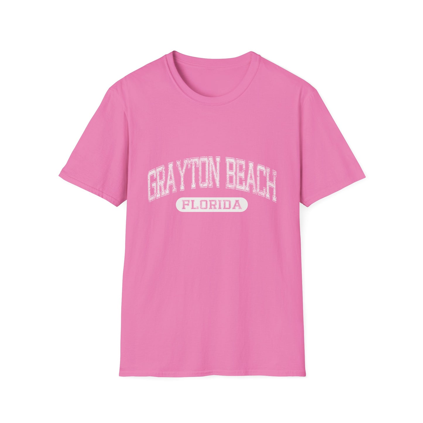 Grayton Beach Tee Florida - Distressed Text College Font Bold Letters Official