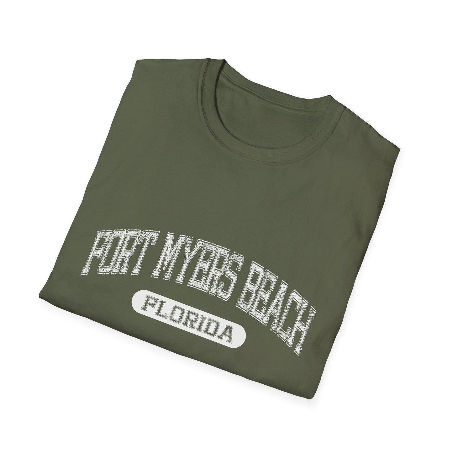 Fort Myers Beach Tshirt Florida - Official Tee Bold Letters Beach Tee Distressed