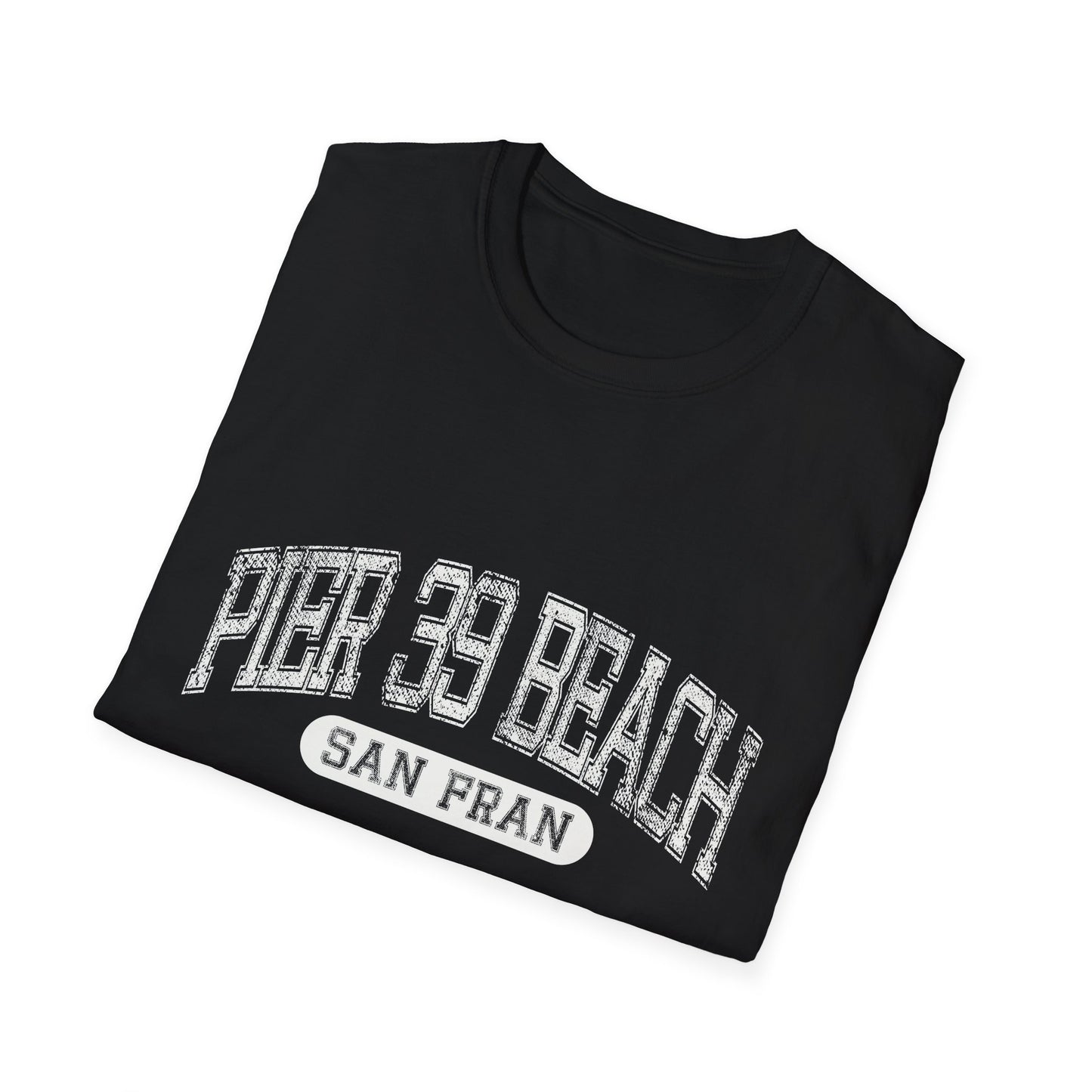 Pier 39 Beach Tee San Francisco - Official Tee Bold Letters Beach Tee Distressed