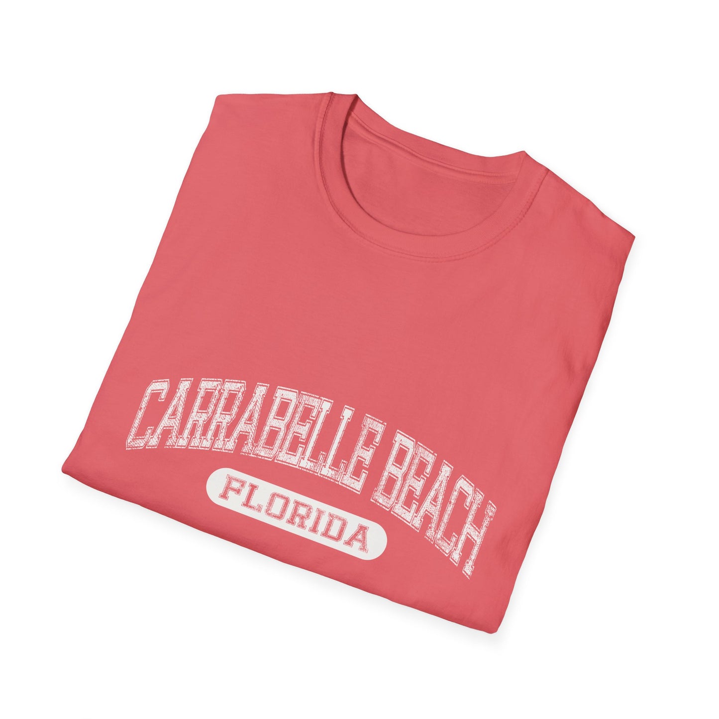 Carrabelle Beach Tee Florida - Bold Text Distressed Letters Curved Text