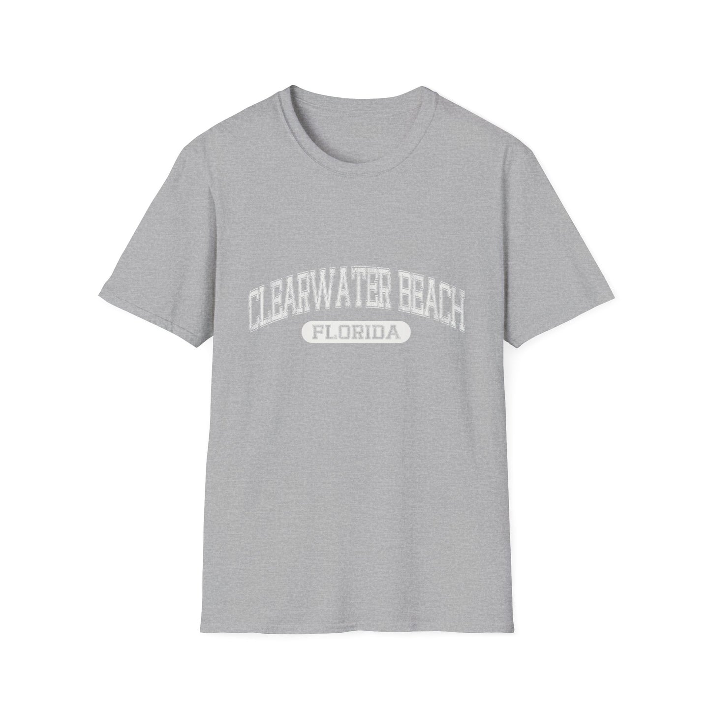 Clearwater Beach Tee Florida - Distressed Text Varsity Letters Official Tee