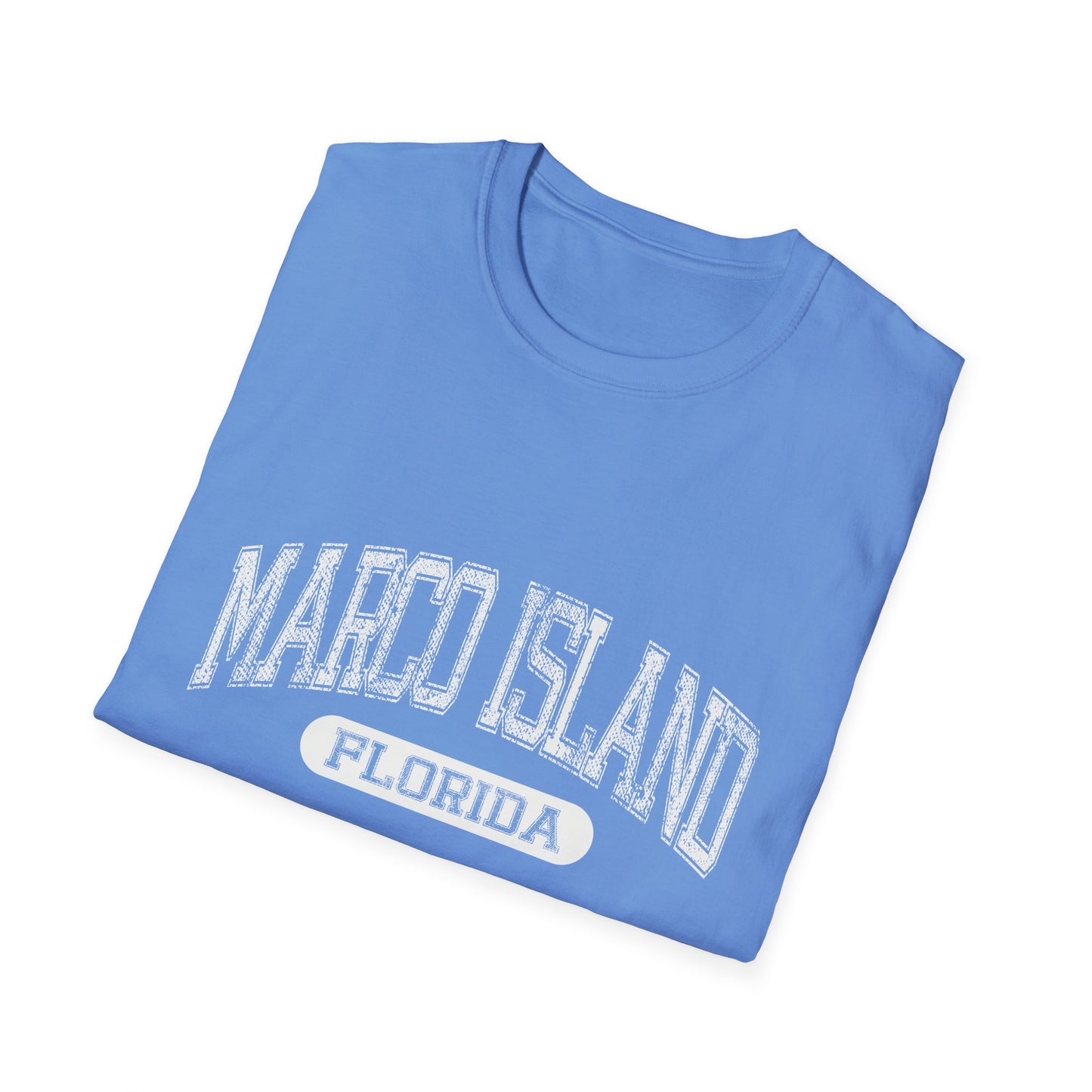 Marco Island Tshirt Florida - Varsity Letters Bold Text Official Beach Tee