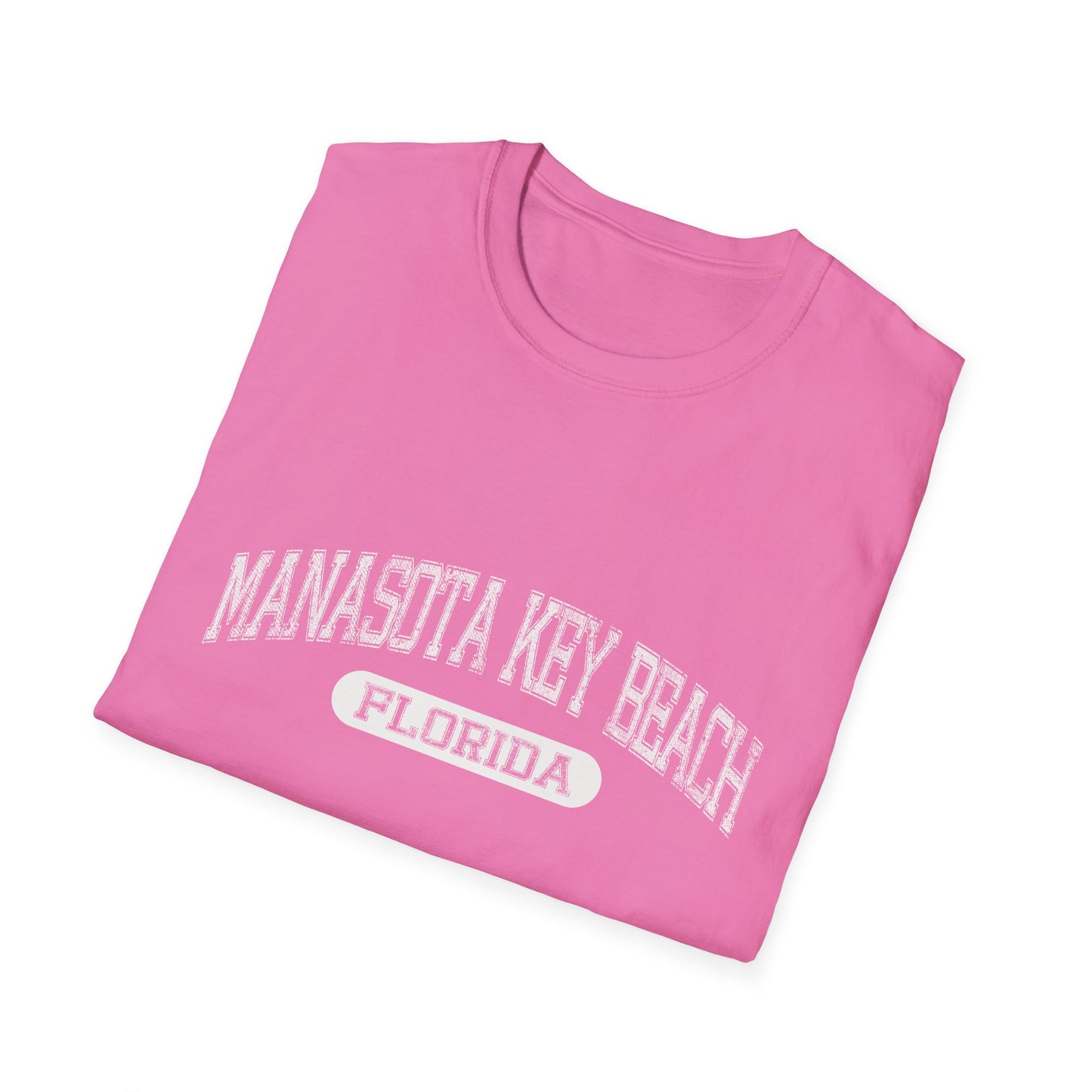 Manasota Key Beach Tee Florida - Distressed Text Varsity Letters Official Tee