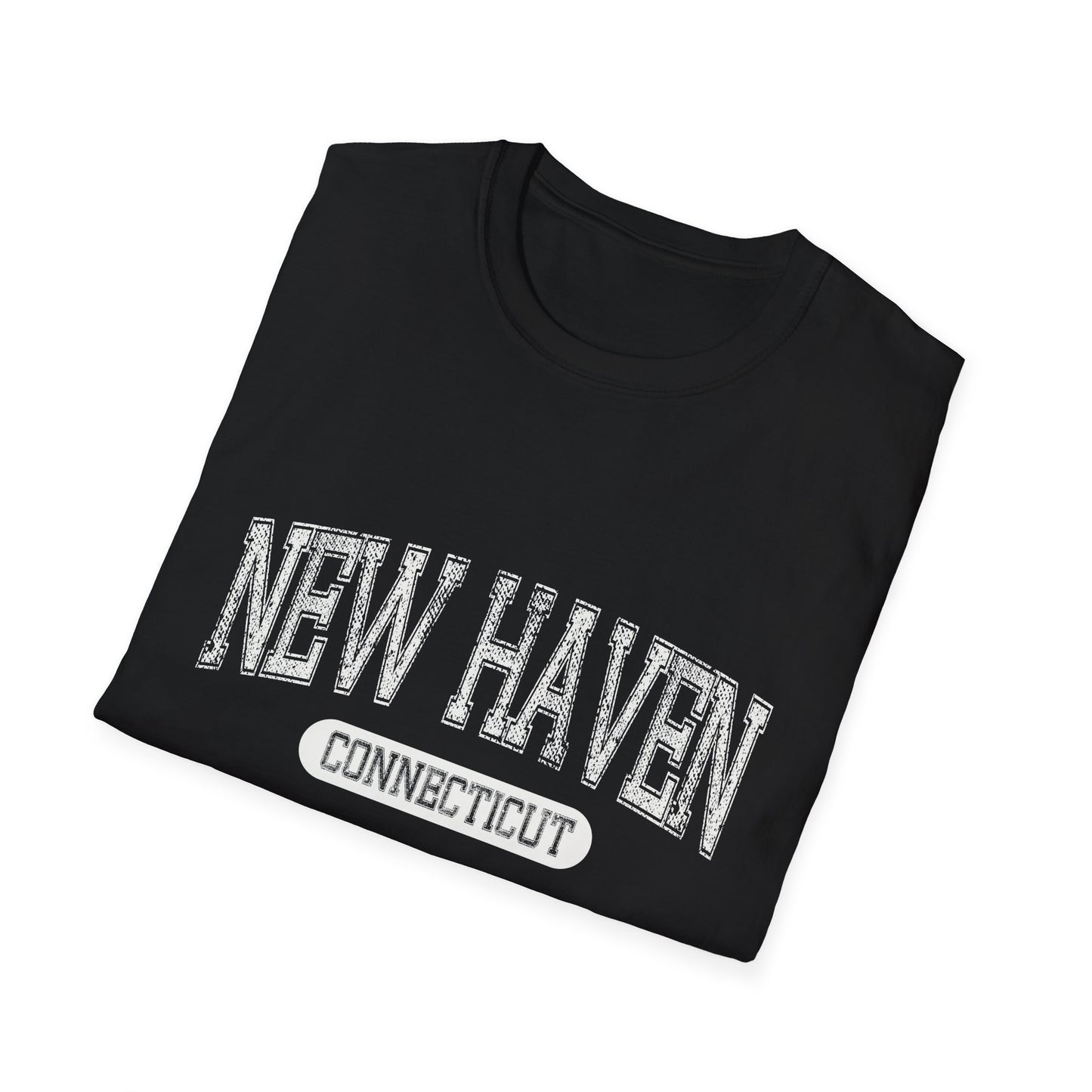 New Haven Tee Connecticut - Official Tee Bold Letters City Tee Distressed