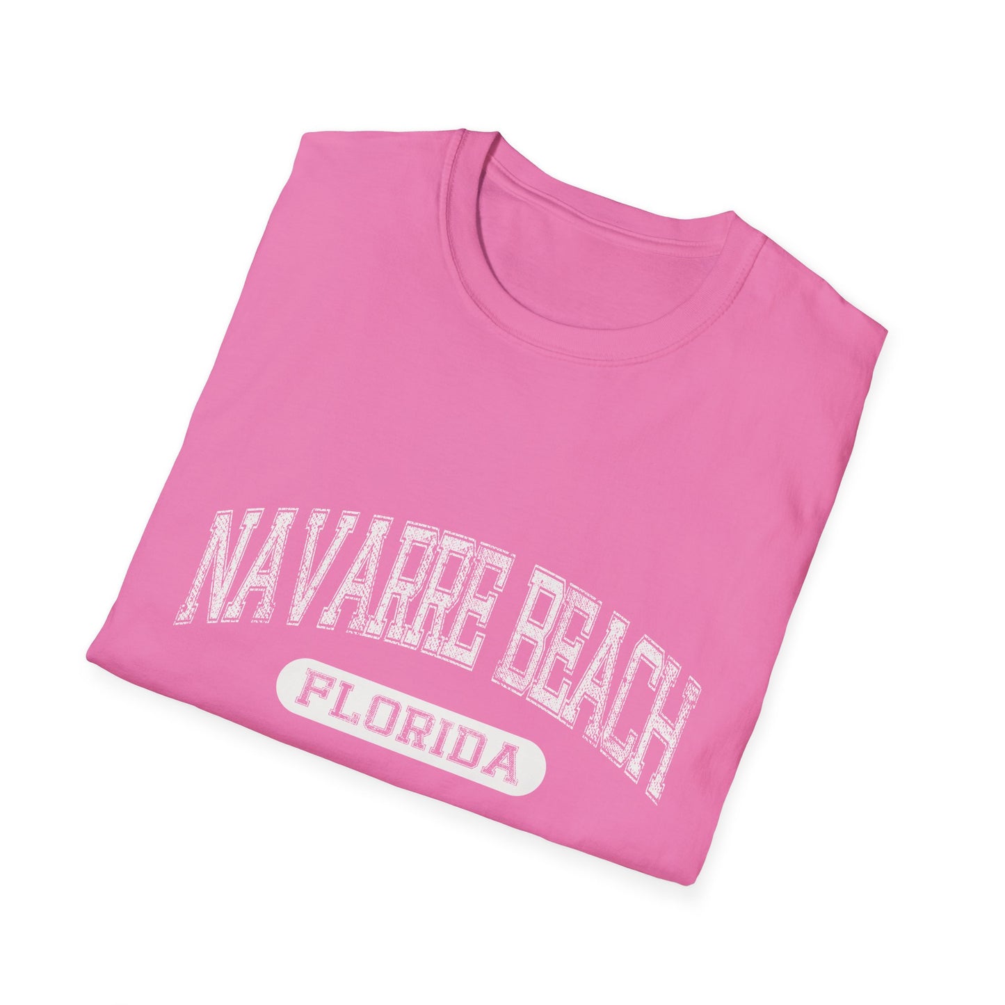 Navarre Beach Tshirt Florida - Official Tee Bold Letters Beach Tee Distressed