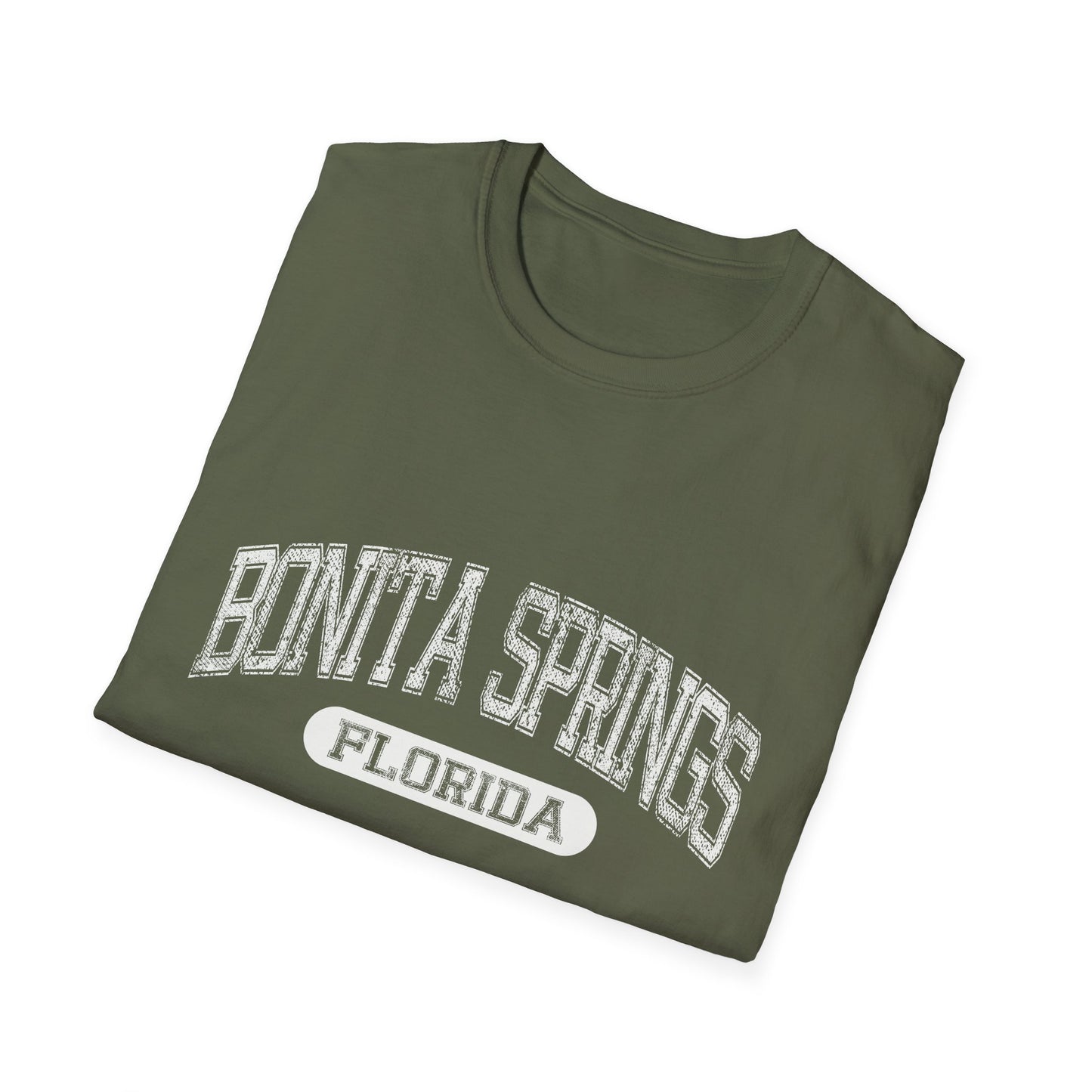 Bonita Springs Tee Florida - Official Tee Bold Letters Beach Tee Distressed