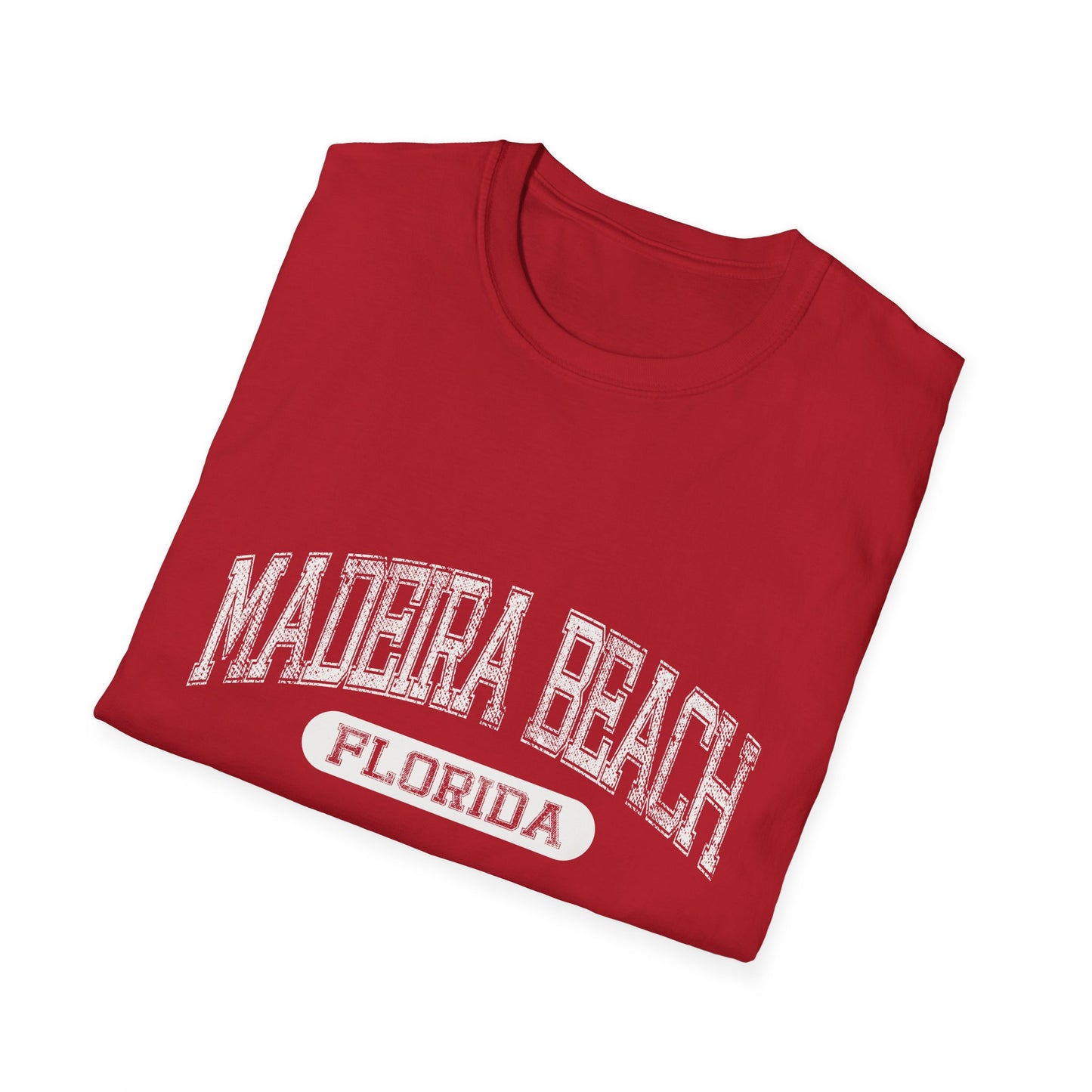 Madeira Beach Tshirt Florida - Bold Letters Beach Tee Curved Text Official Tee