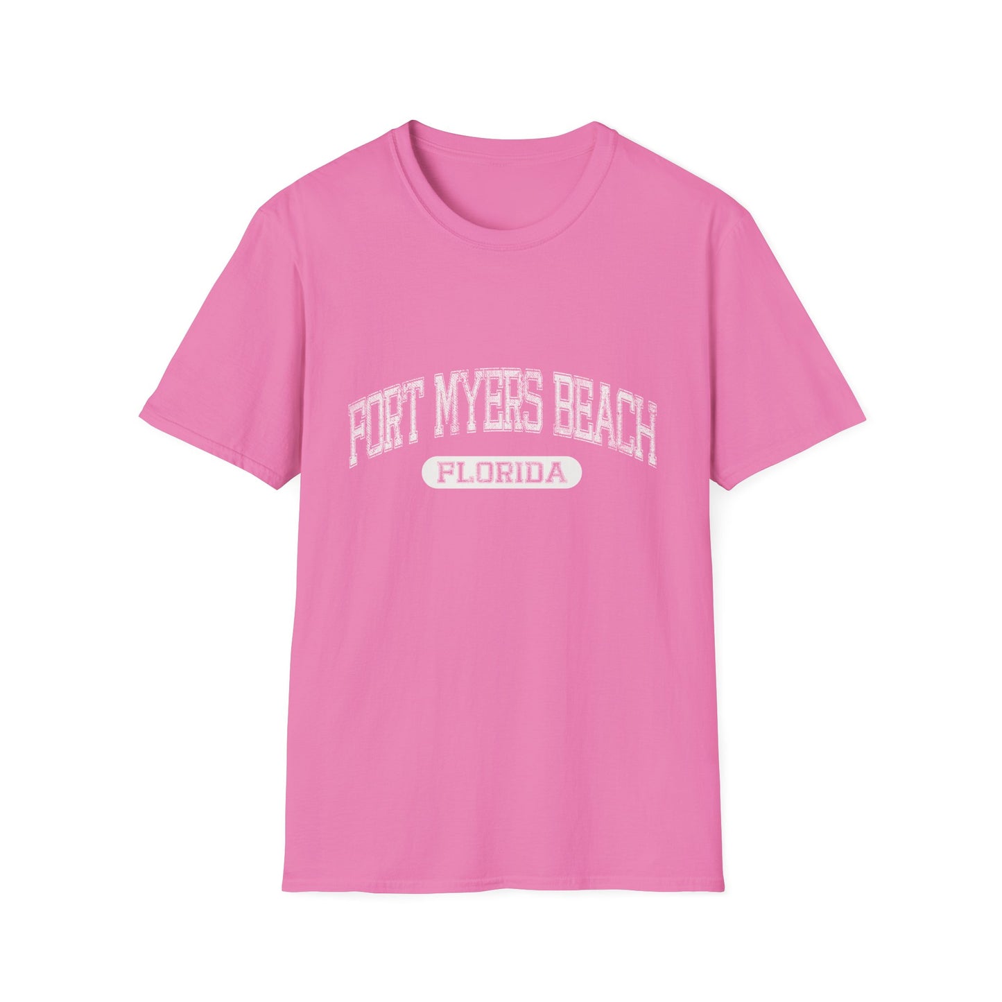 Fort Myers Beach Tshirt Florida - Official Tee Bold Letters Beach Tee Distressed