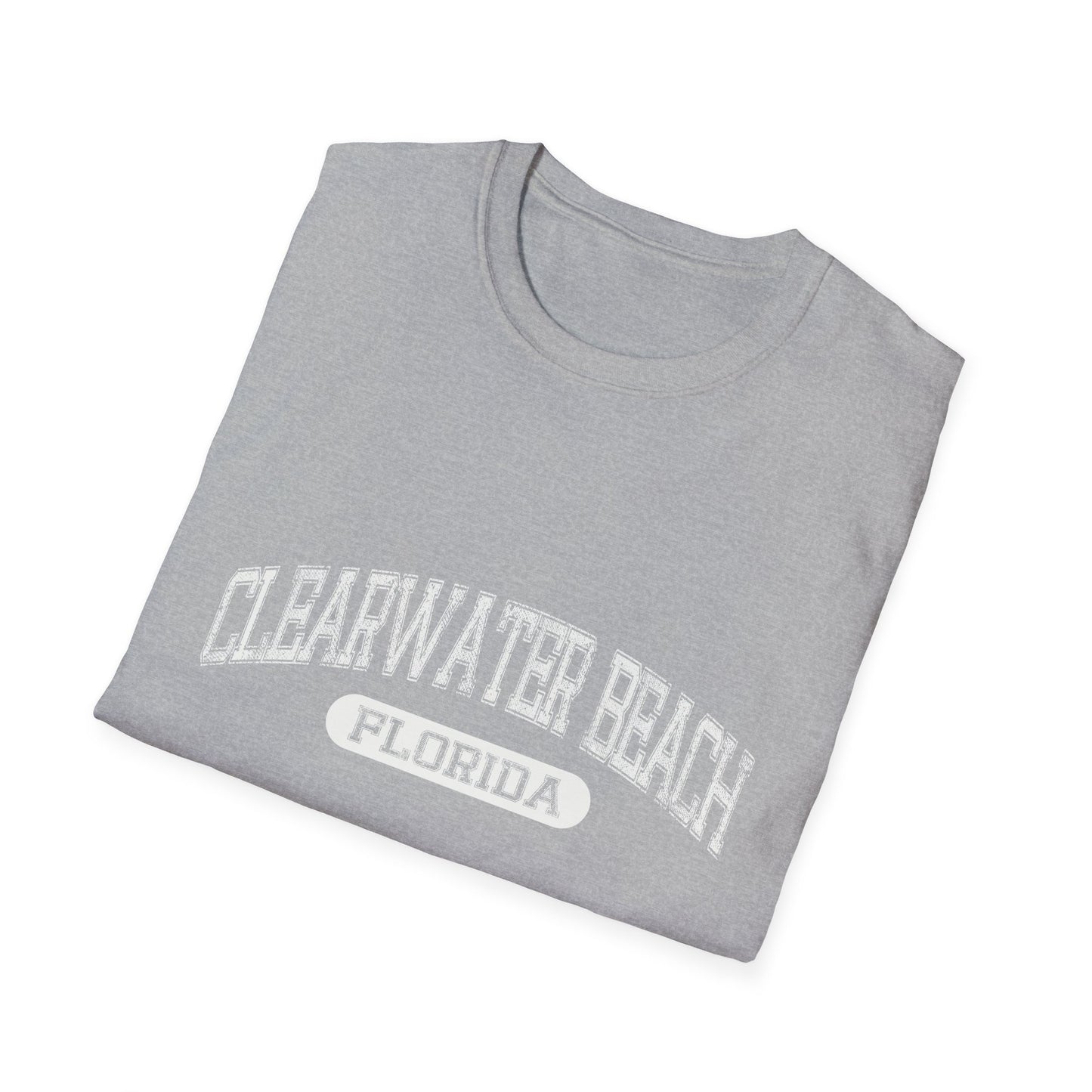 Clearwater Beach Tee Florida - Distressed Text Varsity Letters Official Tee