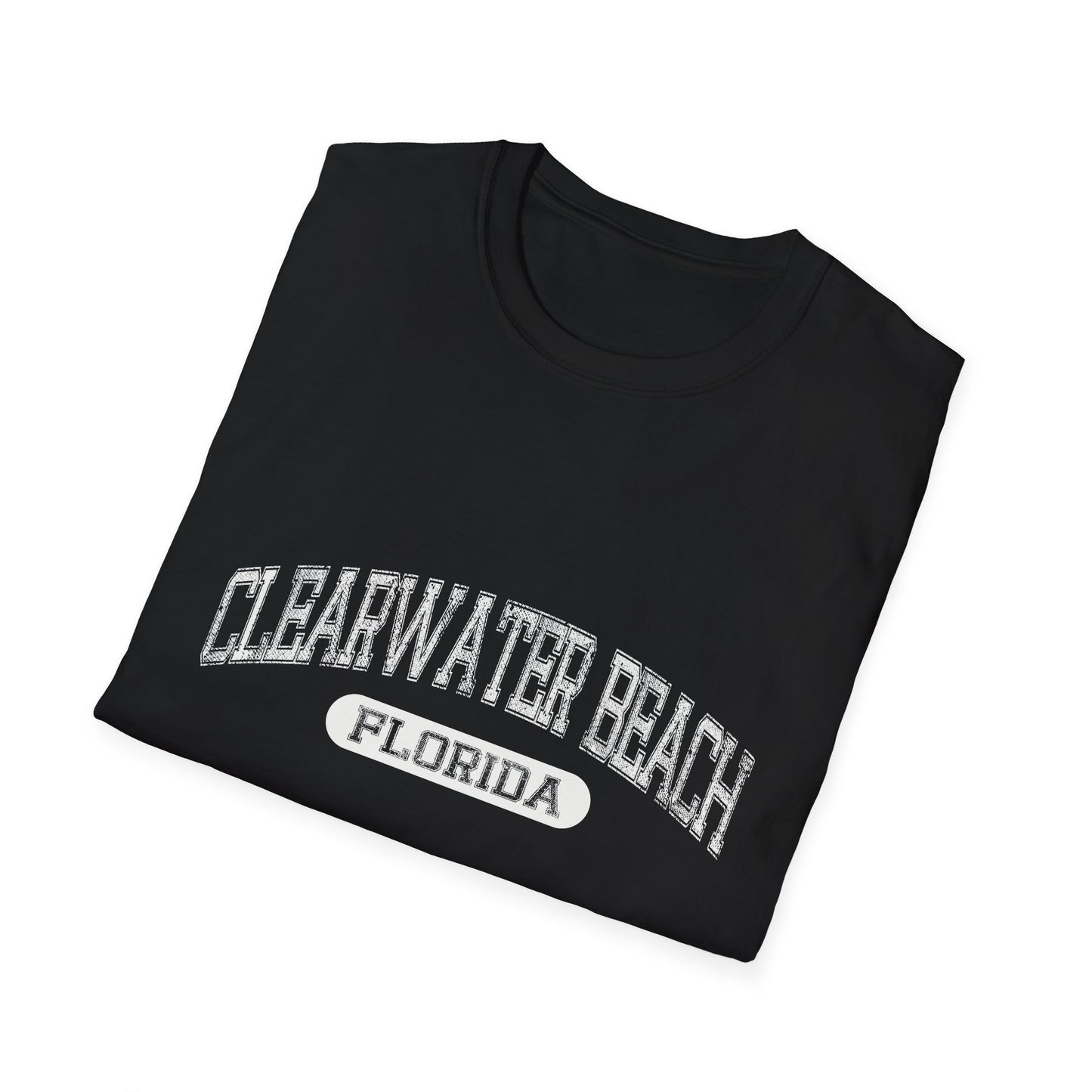 Clearwater Beach Tee Florida - Distressed Text Varsity Letters Official Tee