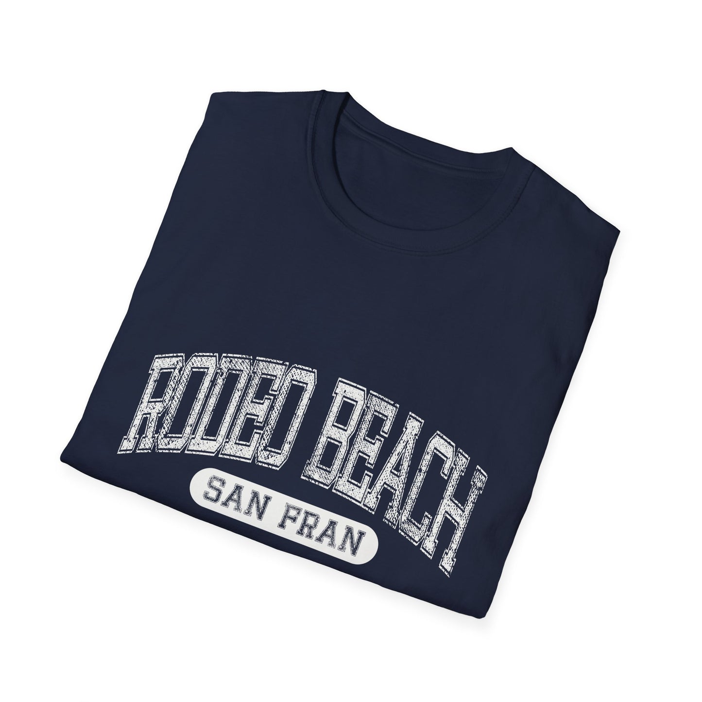 Rodeo Beach Tee San Francisco - Distressed Text Varsity Letters Official Tee