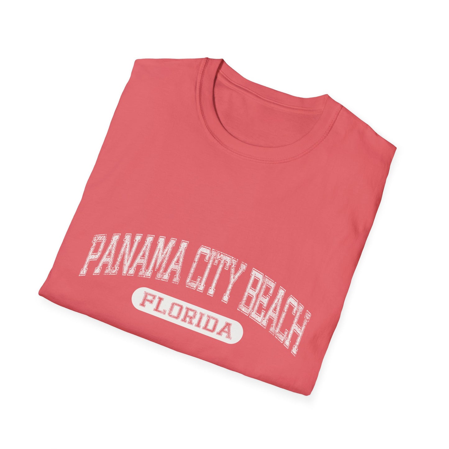 Panama City Beach Tshirt Florida - Varsity Letters Bold Text Official Beach Tee