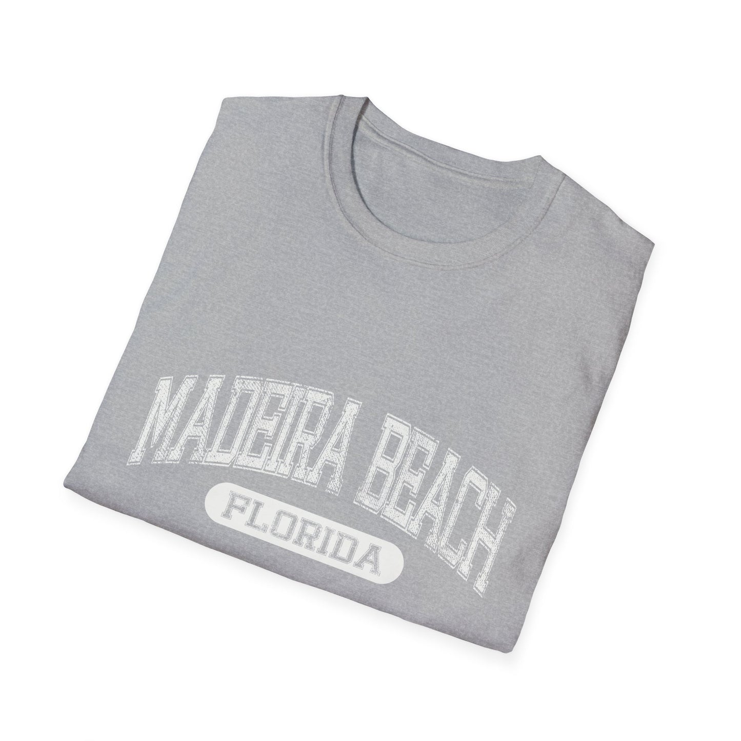 Madeira Beach Tshirt Florida - Bold Letters Beach Tee Curved Text Official Tee