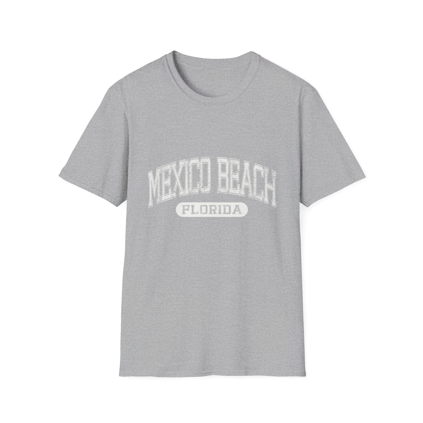 Mexico Beach Tee Florida - Distressed Text Varsity Letters Official Tee