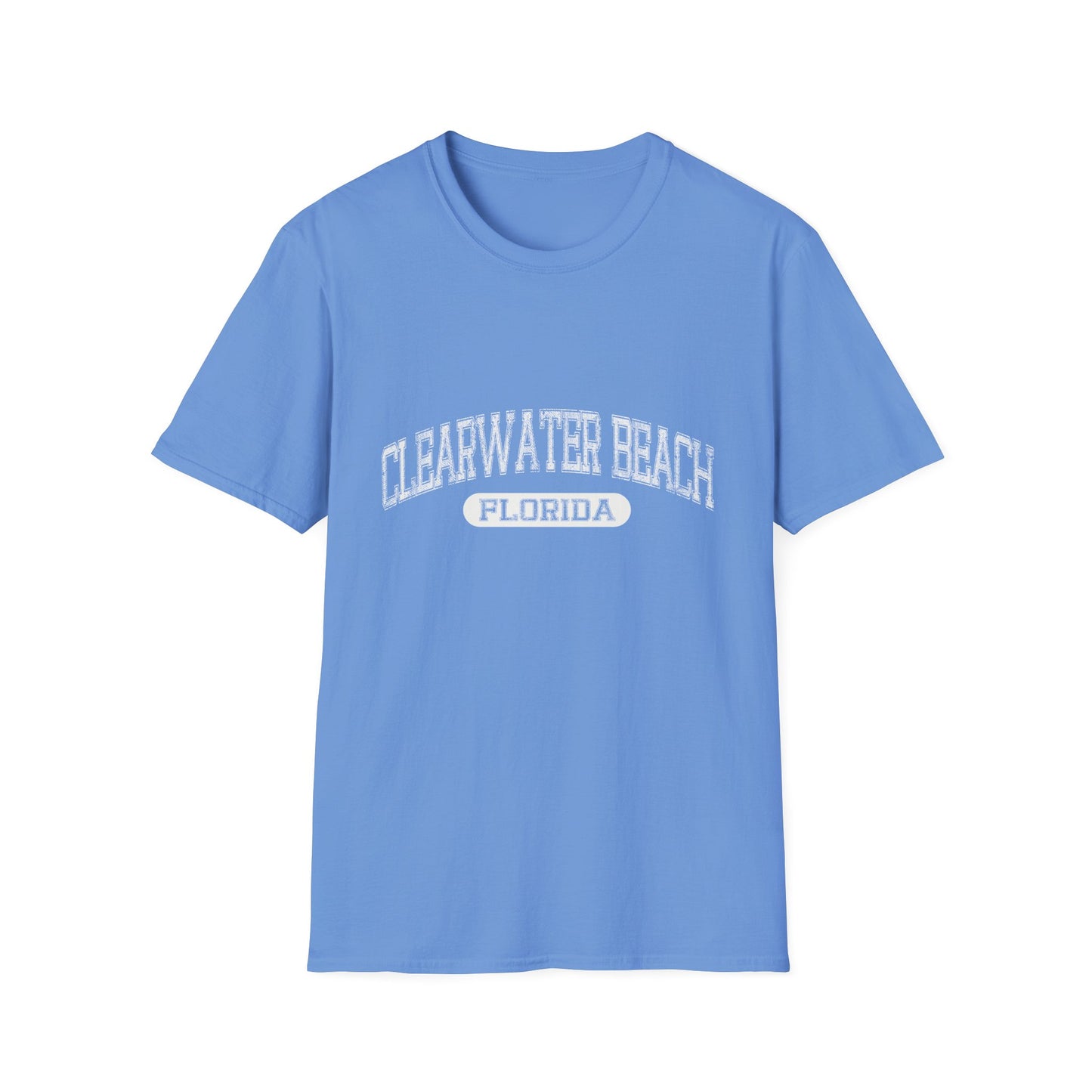 Clearwater Beach Tee Florida - Distressed Text Varsity Letters Official Tee