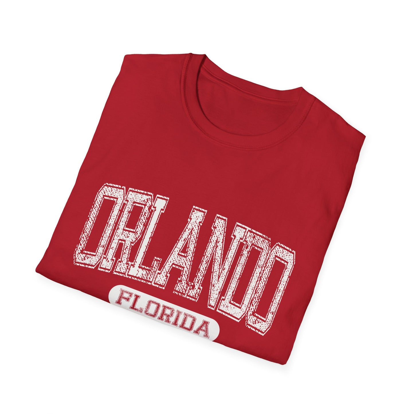 Orlando Tee Florida - Distressed Text College Font Bold Letters Official Tee