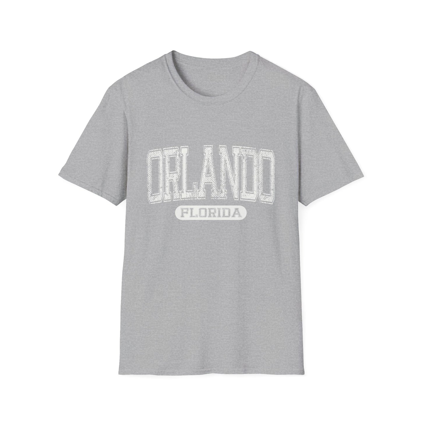 Orlando Tee Florida - Distressed Text College Font Bold Letters Official Tee