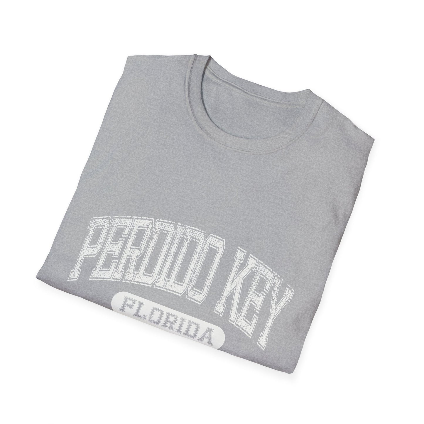 Perdido Key Beach Tshirt Florida - Varsity Letters Bold Text Official Beach Tee