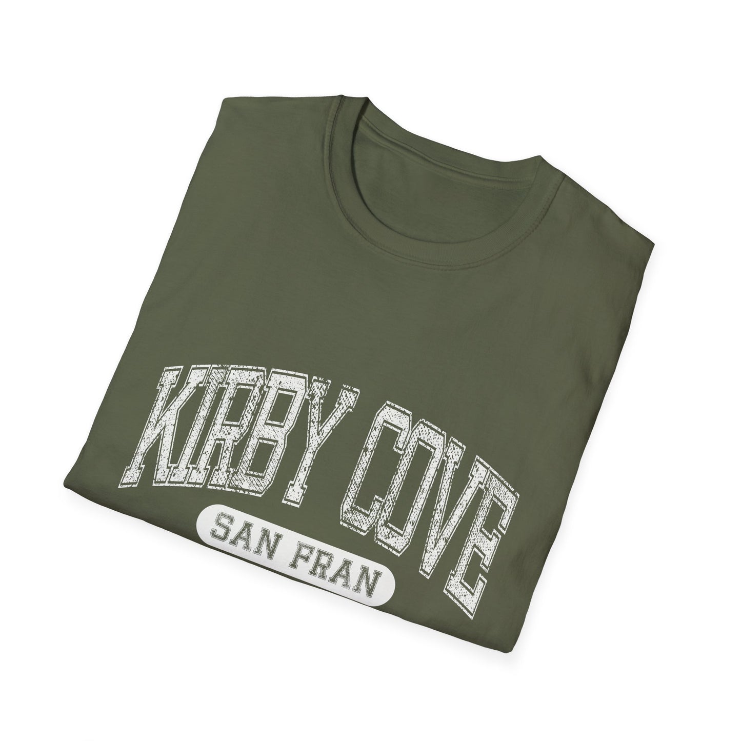 Kirby Cove Beach Tshirt San Francisco - Distressed Text Varsity Letters