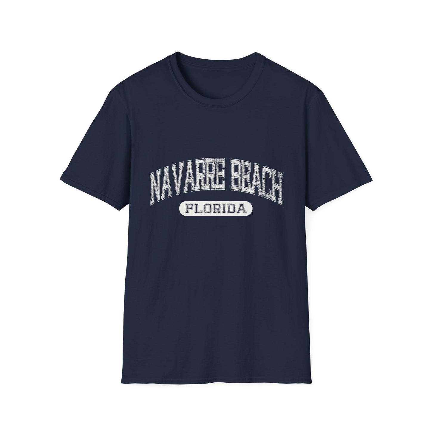 Navarre Beach Tshirt Florida - Official Tee Bold Letters Beach Tee Distressed