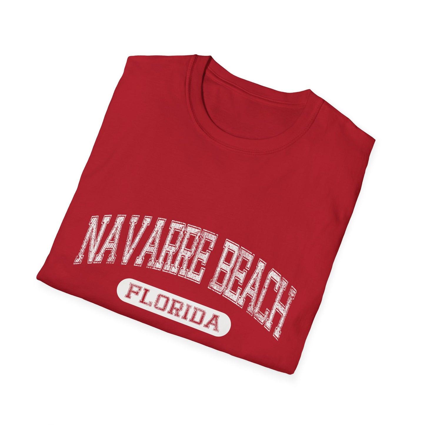 Navarre Beach Tshirt Florida - Official Tee Bold Letters Beach Tee Distressed