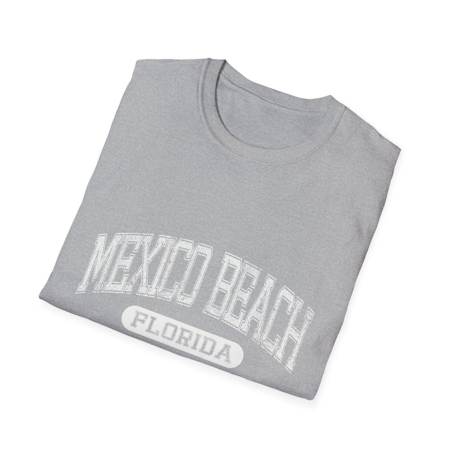 Mexico Beach Tee Florida - Distressed Text Varsity Letters Official Tee