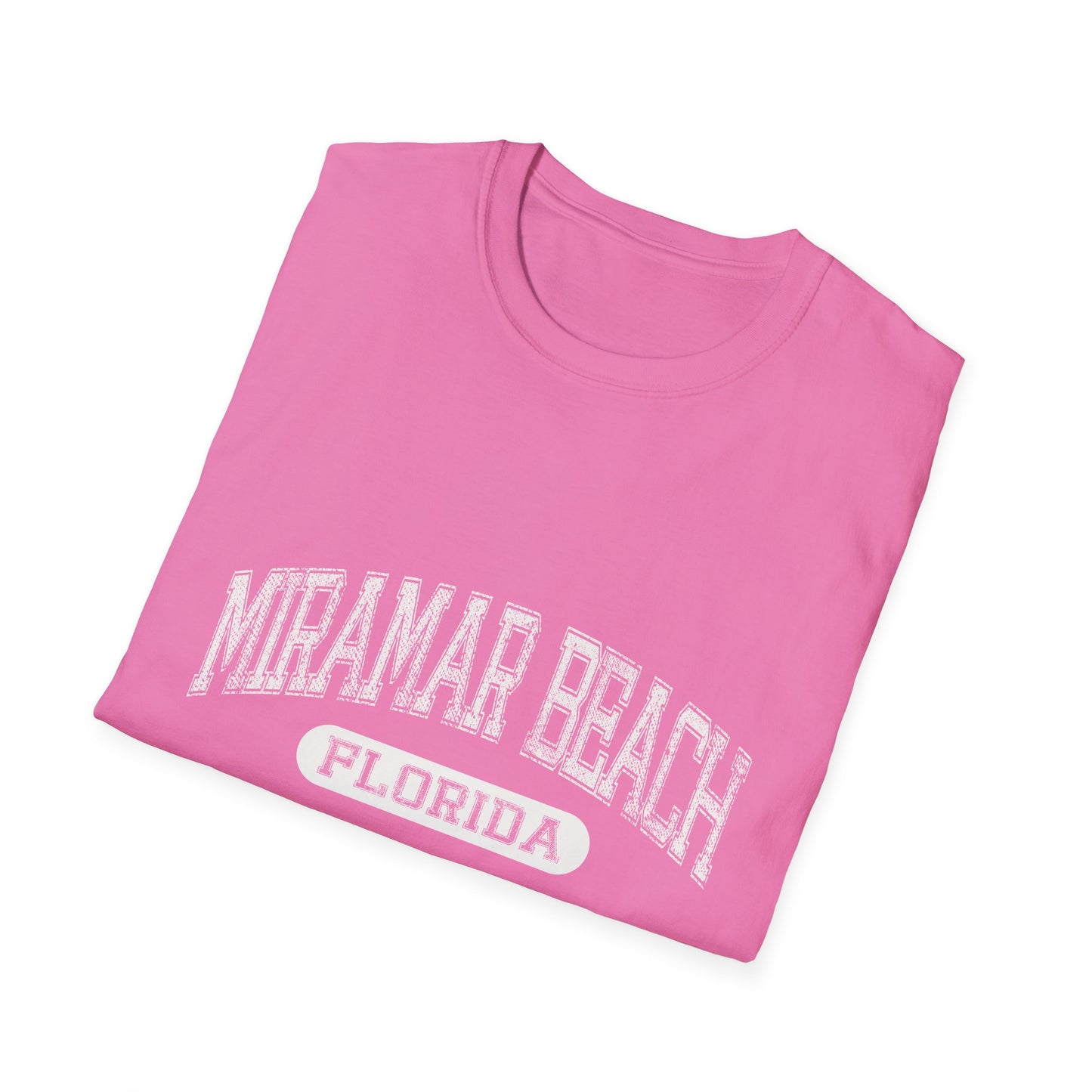 Miramar Beach Tee Florida - Varsity Letters Bold Text Official Beach Tee